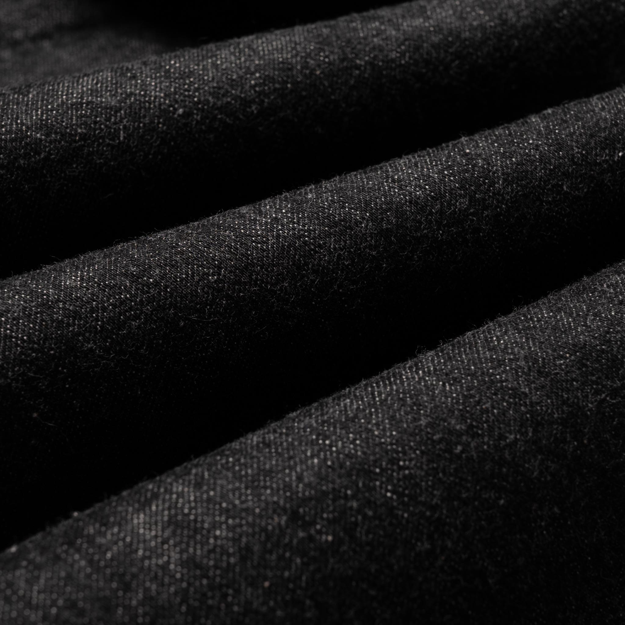 0105BK Wide Straight 13.7oz Selvedge Denim - Black