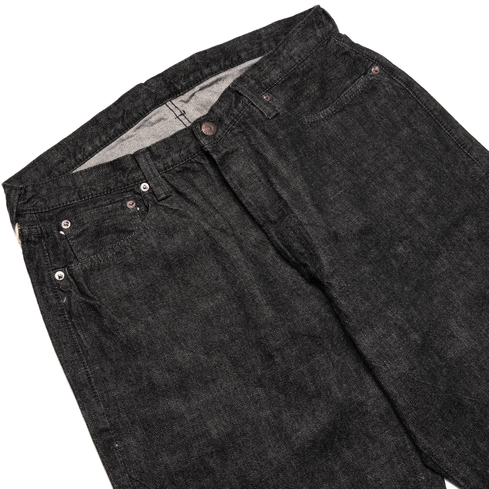 0105BK Wide Straight 13.7oz Selvedge Denim - Black