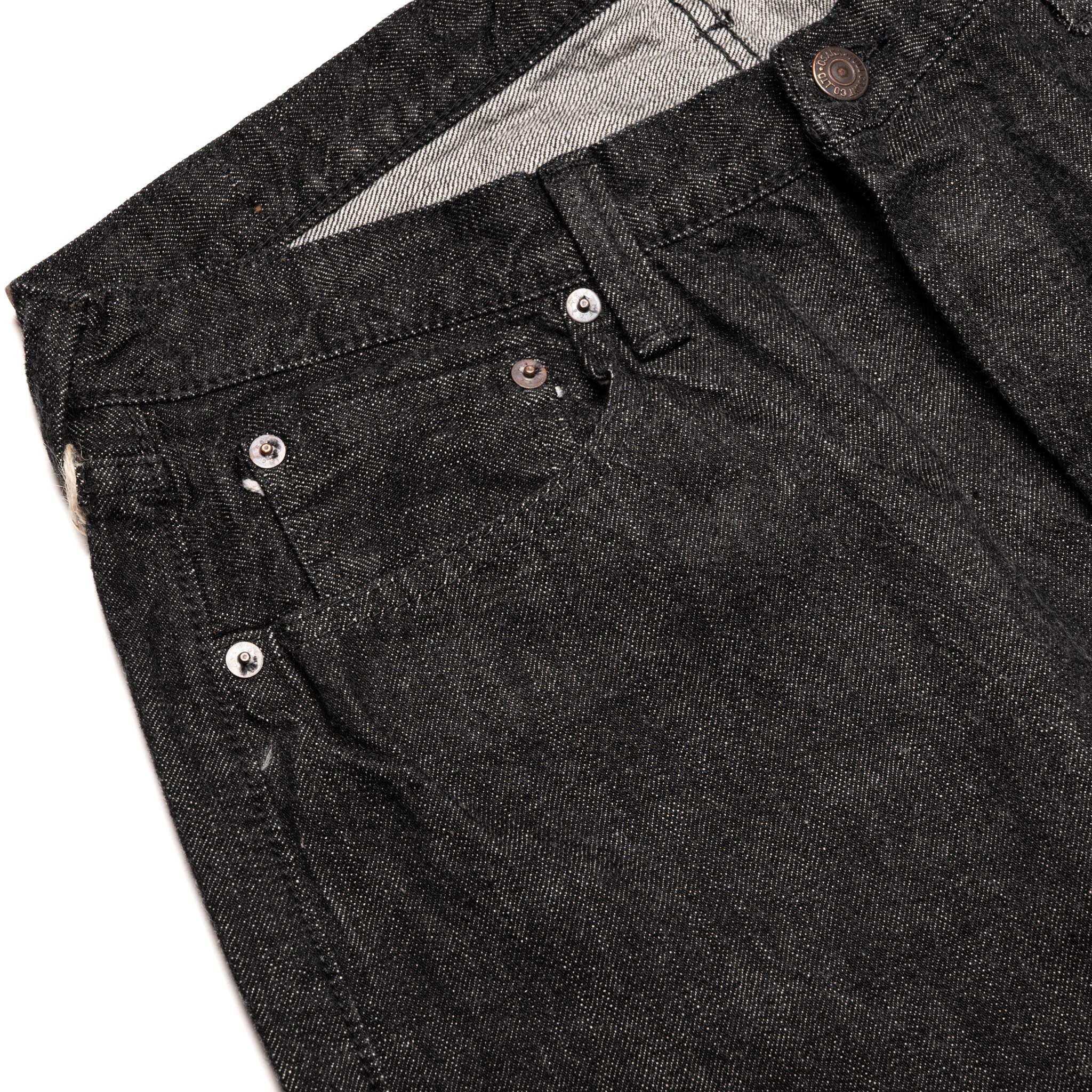 0105BK Wide Straight 13.7oz Selvedge Denim - Black