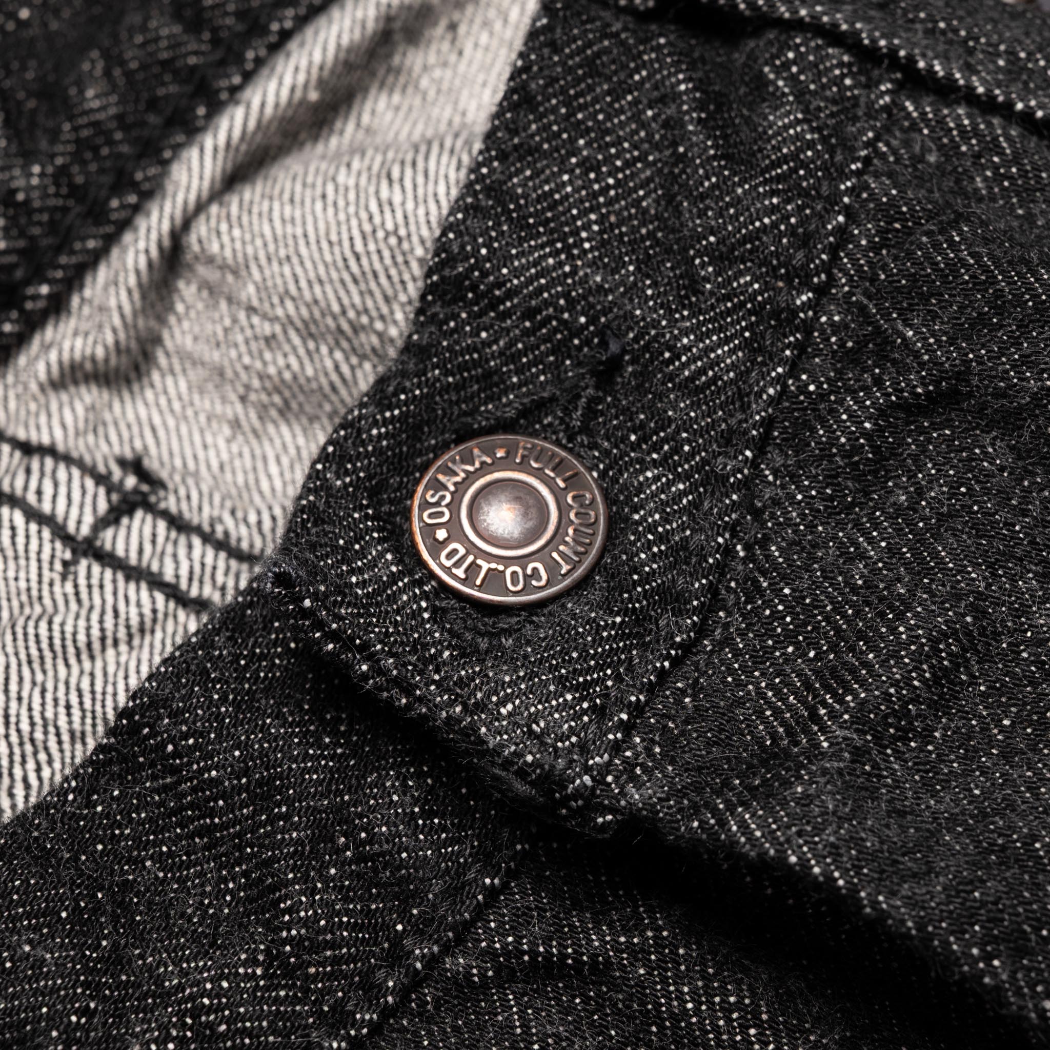 0105BK Wide Straight 13.7oz Selvedge Denim - Black