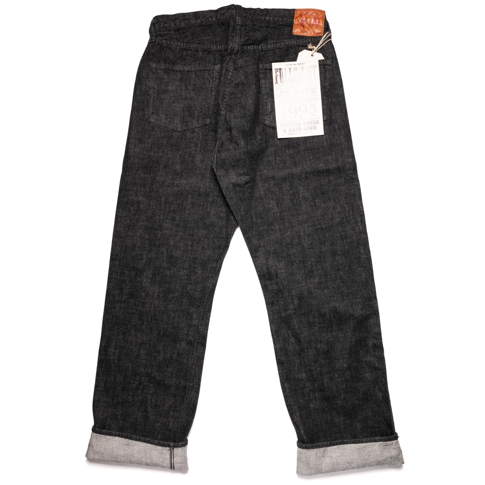 0105BK Wide Straight 13.7oz Selvedge Denim - Black