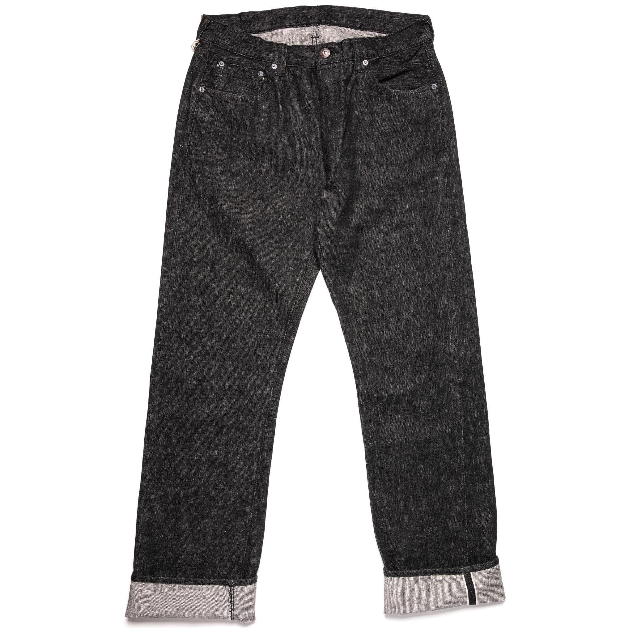 1101BK Straight 13.7oz Selvedge Denim - Black
