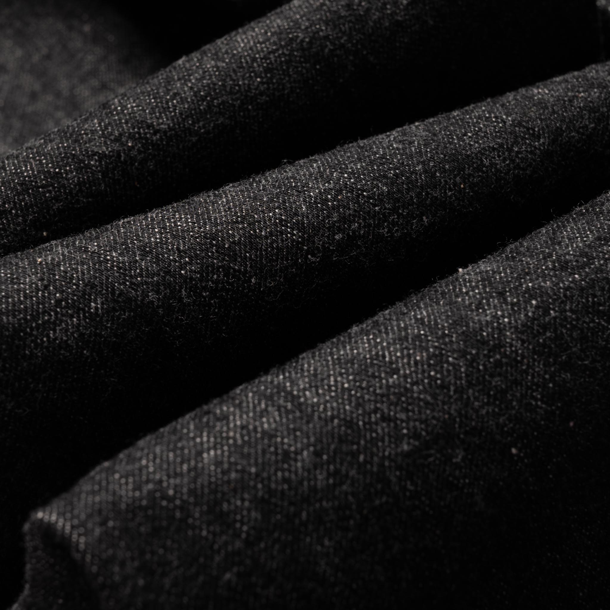 1101BK Straight 13.7oz Selvedge Denim - Black