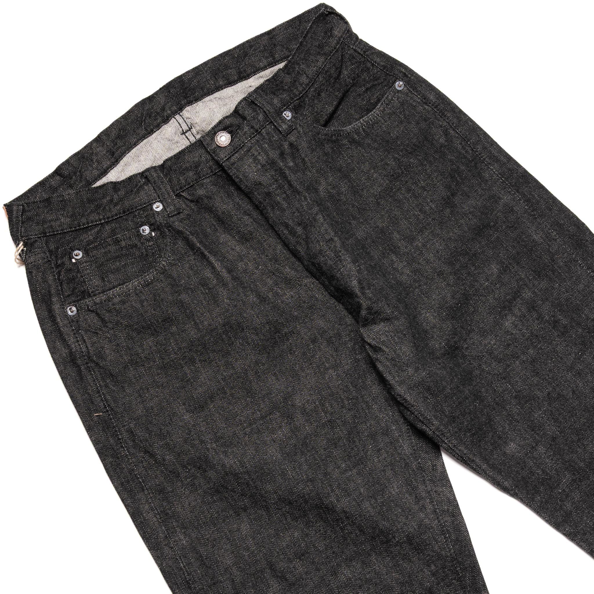 1101BK Straight 13.7oz Selvedge Denim - Black