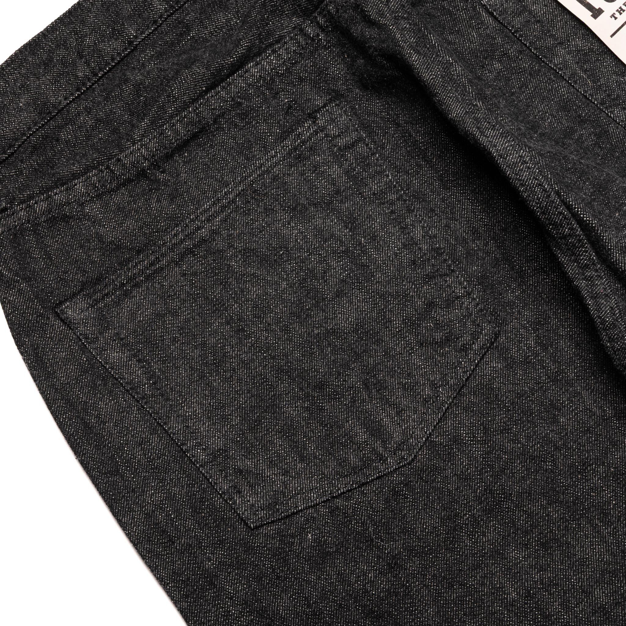 1101BK Straight 13.7oz Selvedge Denim - Black