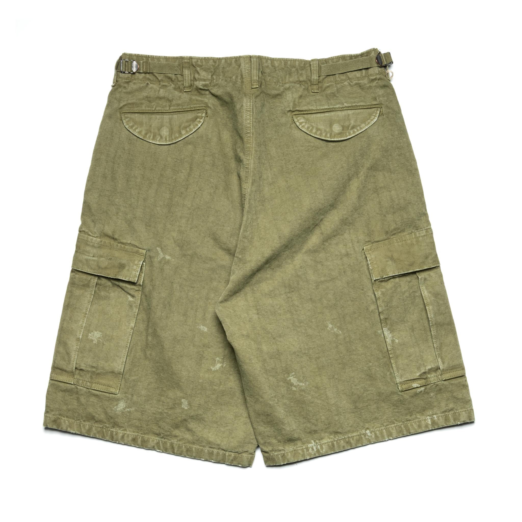 1144VE Tent Cloth Field Cargo Shorts VE (Vintage Effect) Olive Drab