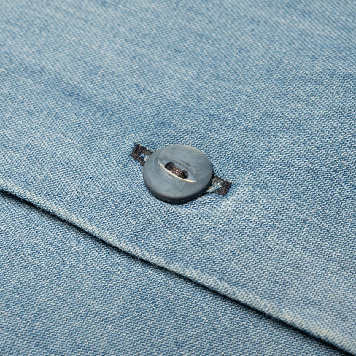 4100HW-2 Hard Wash Denim Open Collar S/S Shirt - Indigo