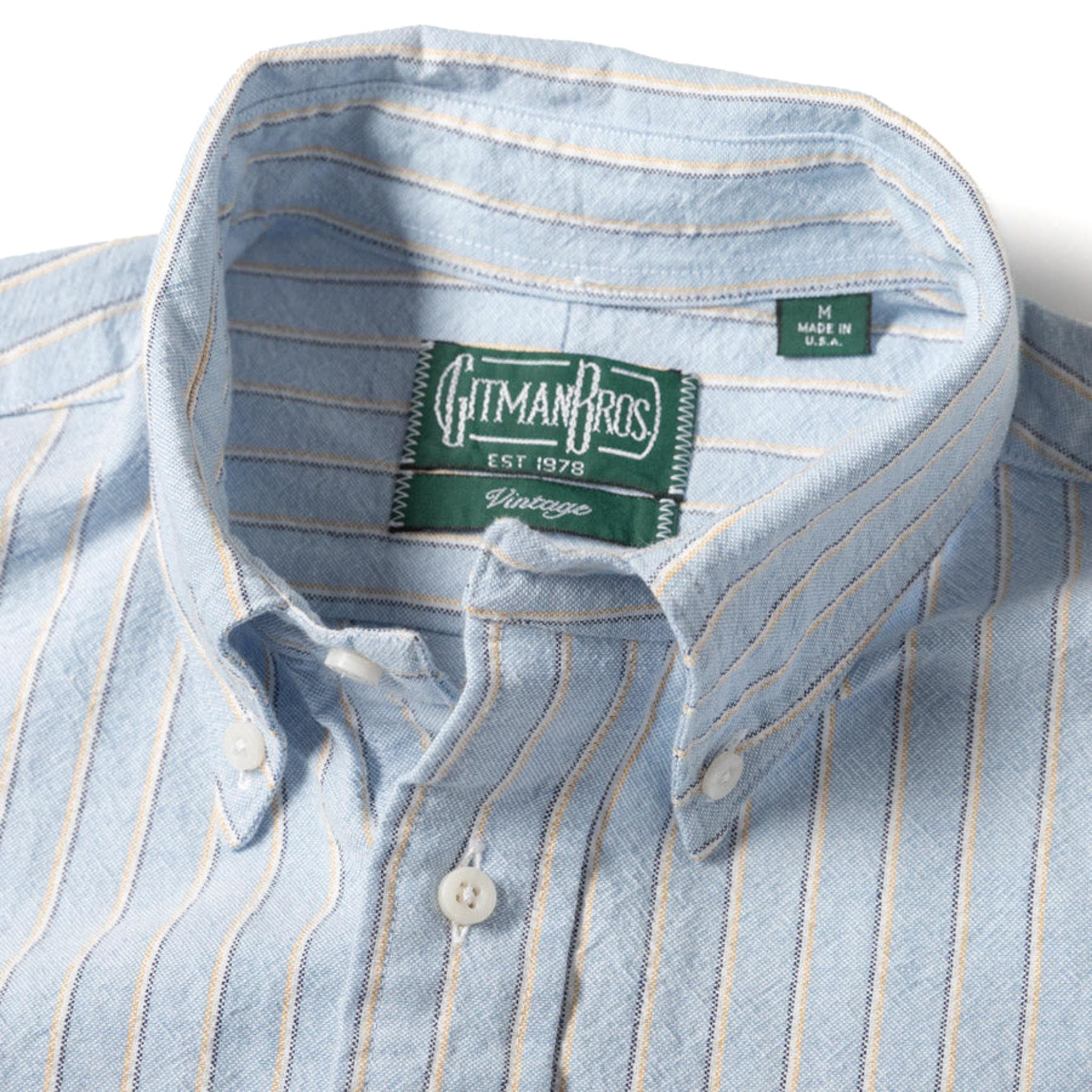 Blue Striped Japanese Oxford