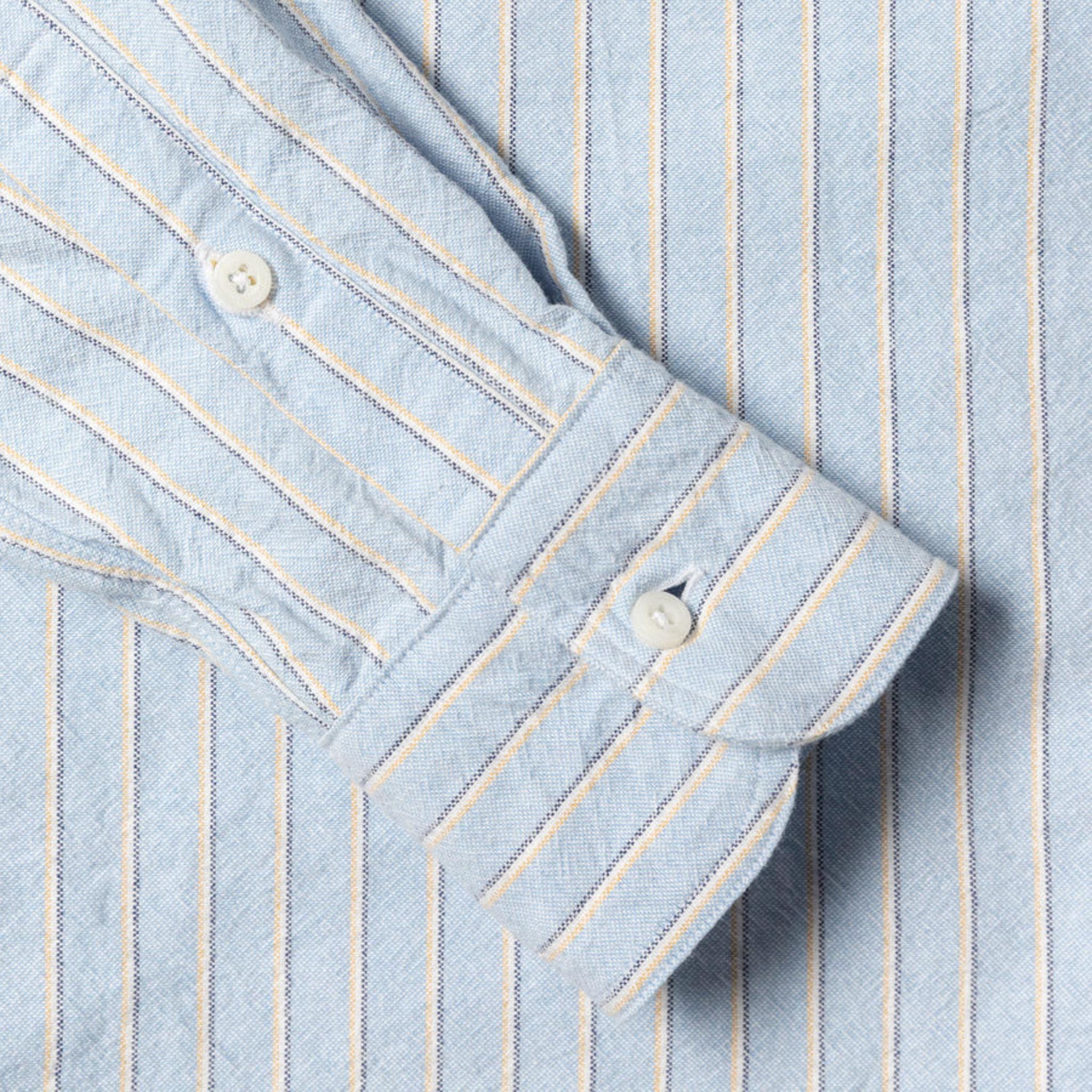 Blue Striped Japanese Oxford