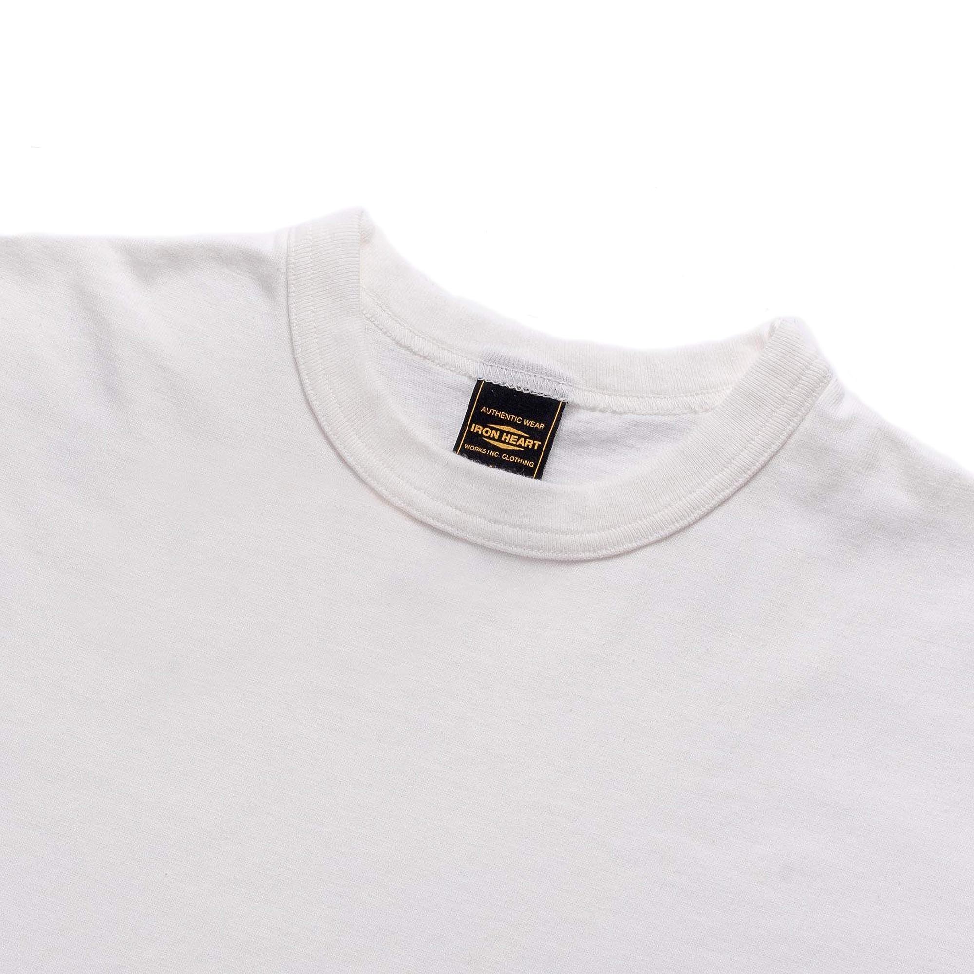 IHT-1610L-WHT - 6.5oz Loopwheel Crew Neck T-Shirt With Longer Body - White