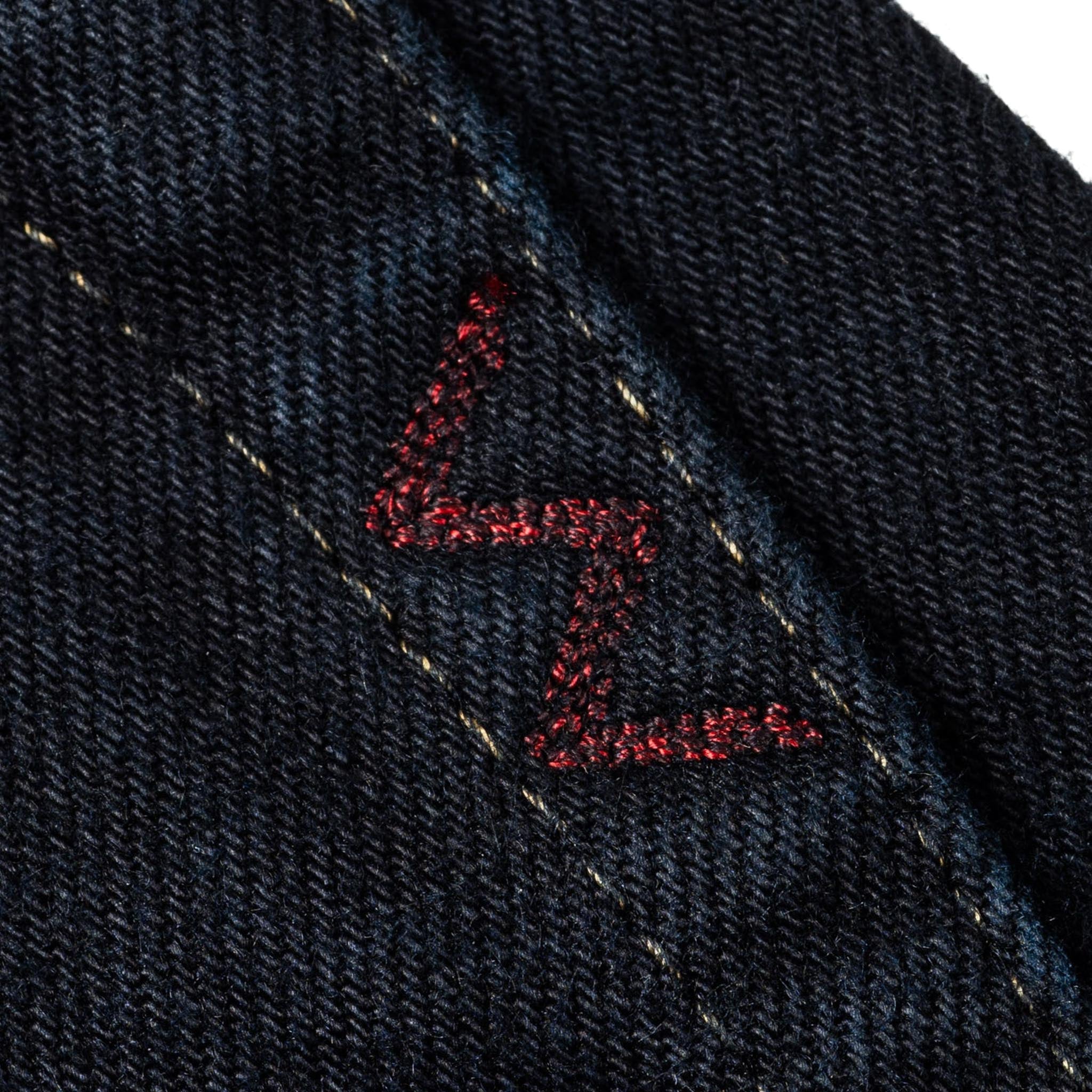 IH-634S-142od 14oz Selvedge Denim Straight Cut Jeans - Indigo Overdyed Black