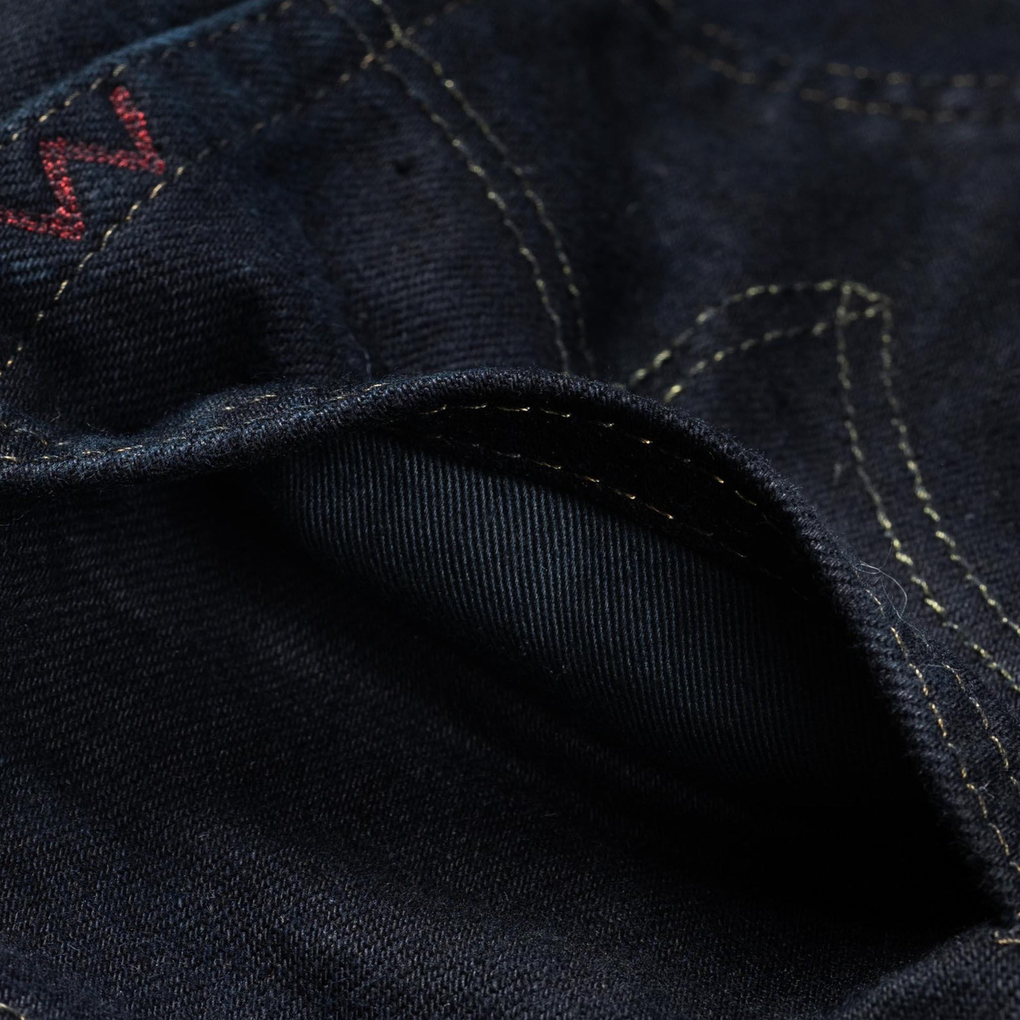 IH-634S-142od 14oz Selvedge Denim Straight Cut Jeans - Indigo Overdyed Black