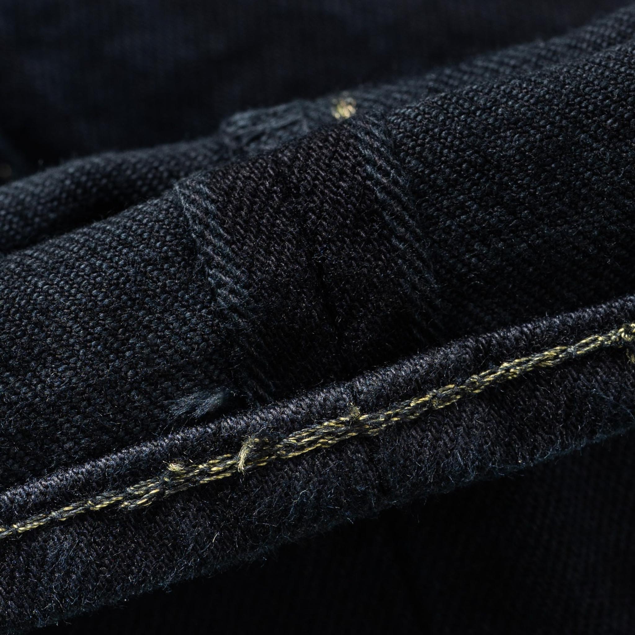IH-634S-142od 14oz Selvedge Denim Straight Cut Jeans - Indigo Overdyed Black