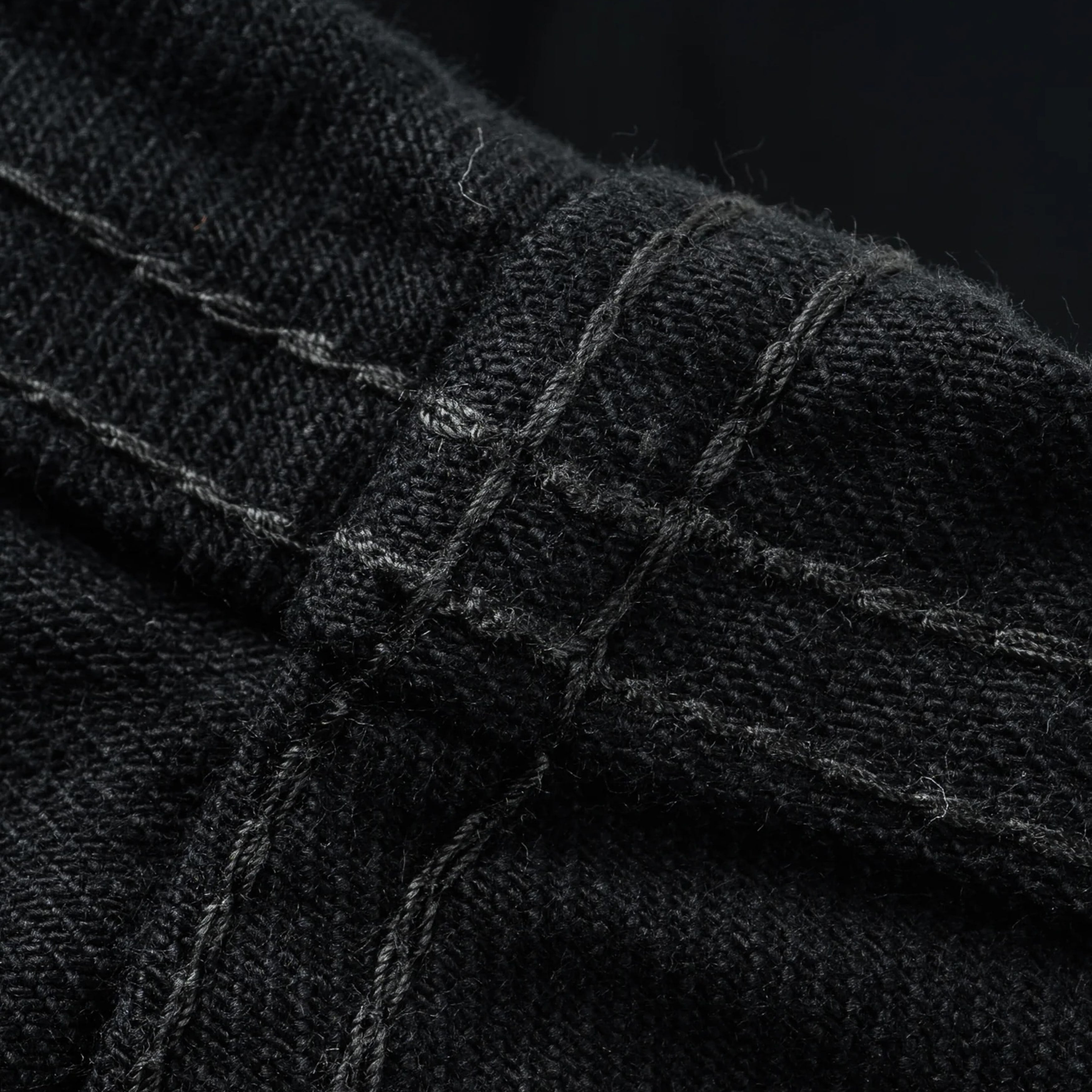 IHSH-218-BLK 12oz Selvedge Denim Western Shirt "The Johnny Cash III" - Black