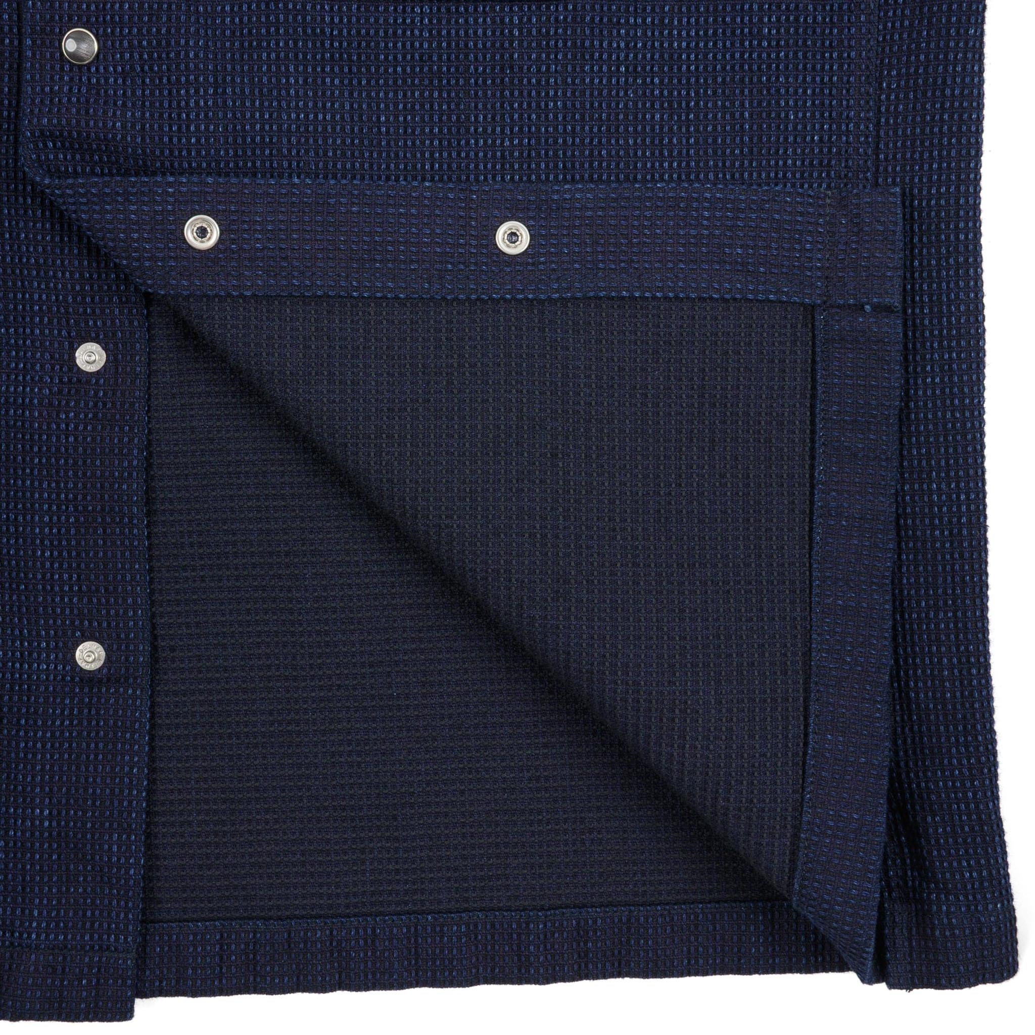 IHSH-445-IND 10oz Dobby Cloth Short Sleeve Mechanic Shirt - Indigo