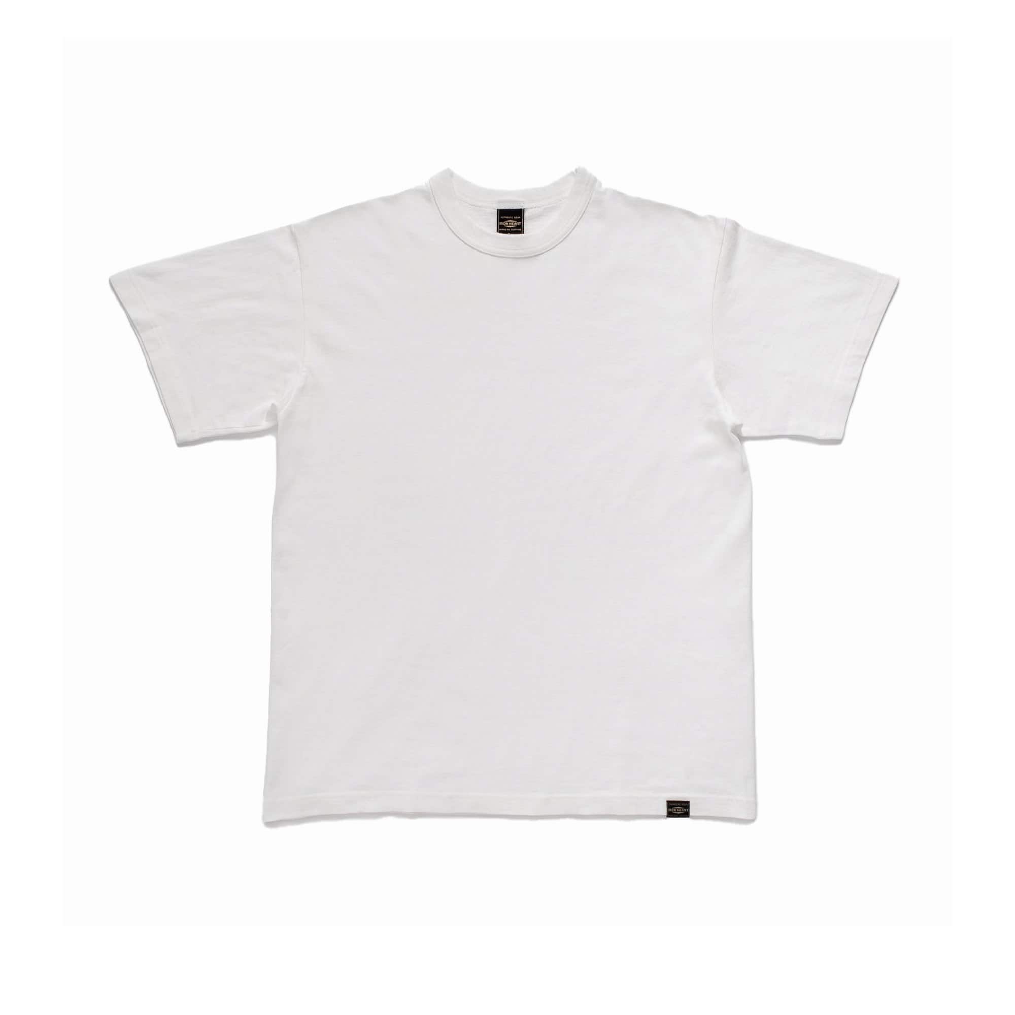 IHT-1610L-WHT - 6.5oz Loopwheel Crew Neck T-Shirt With Longer Body - White