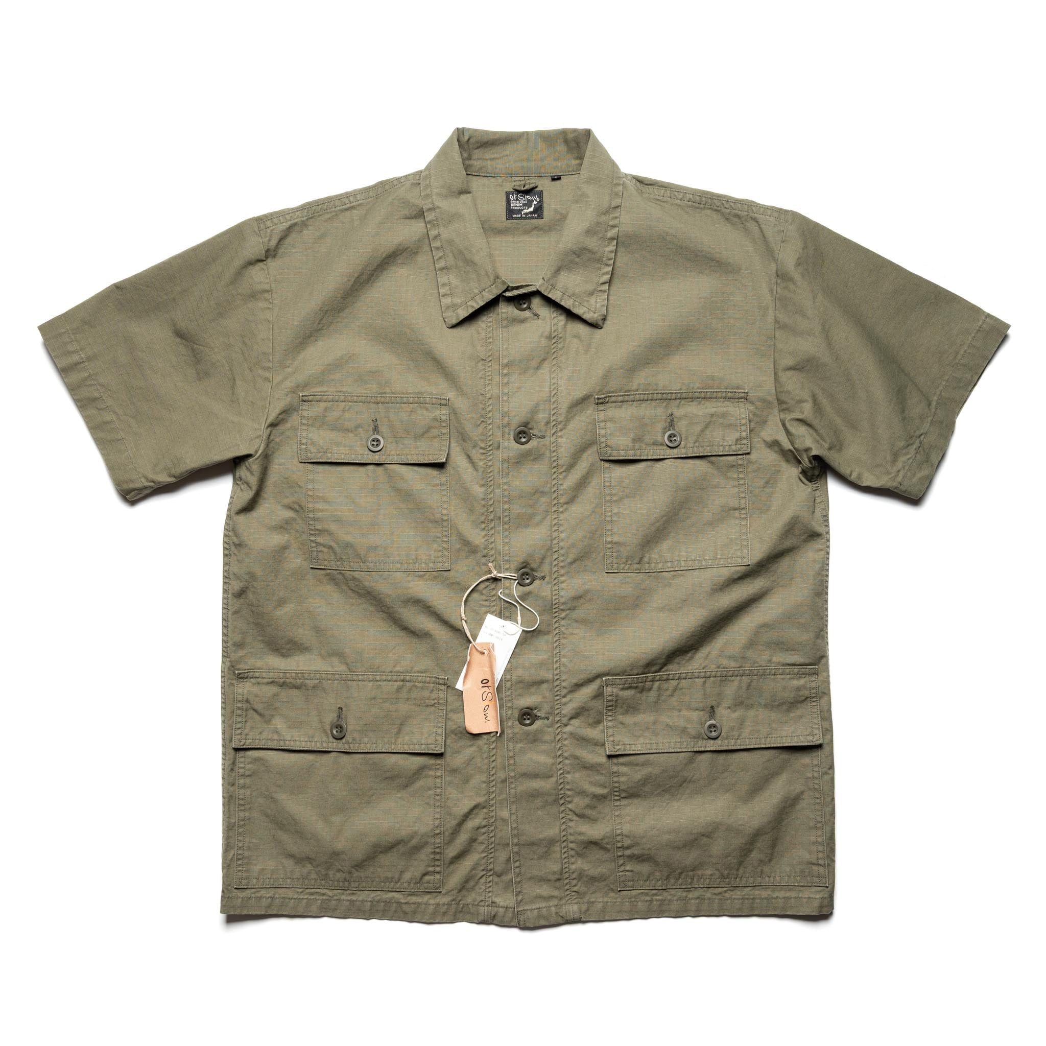Utility Short Sleeve Shirt Jacket - Army Green