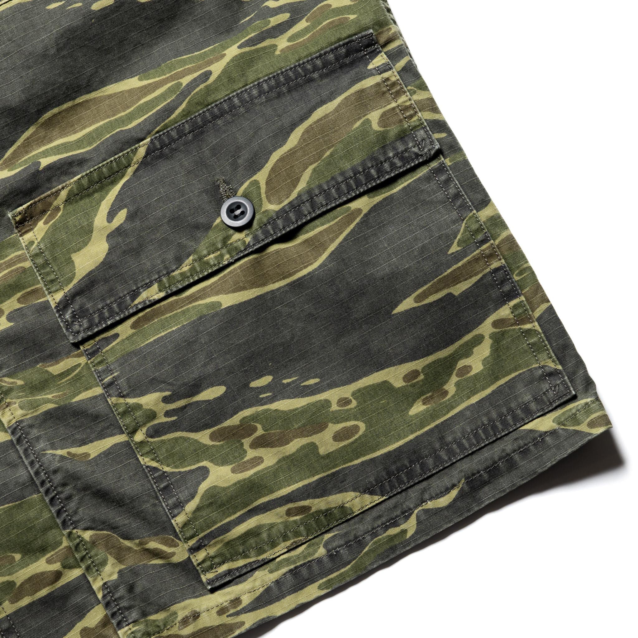 Utility Short Sleeve Shirt Jacket - Tiger Camo