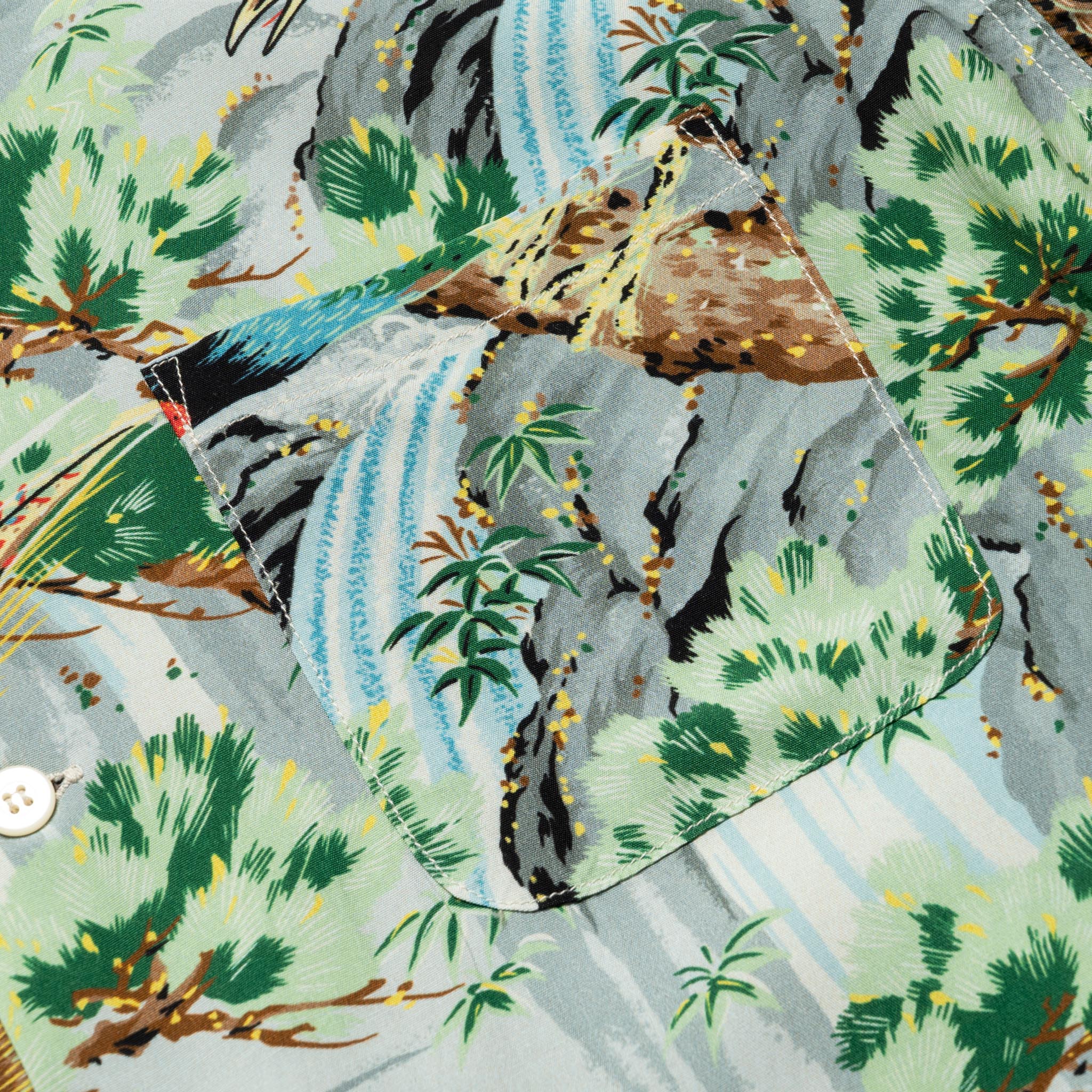 Peacock Garden Hawaiian Shirt - Green