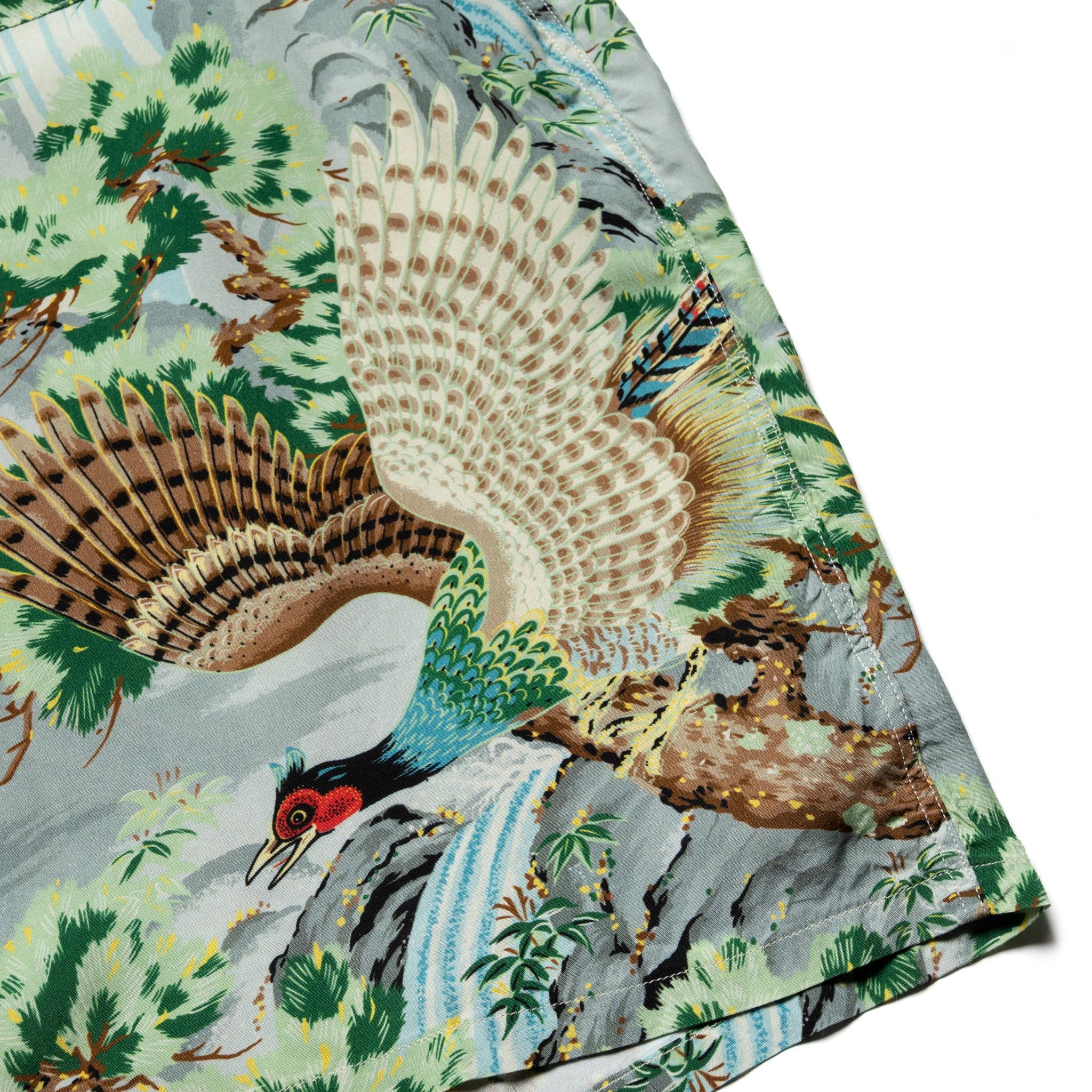Peacock Garden Hawaiian Shirt - Green
