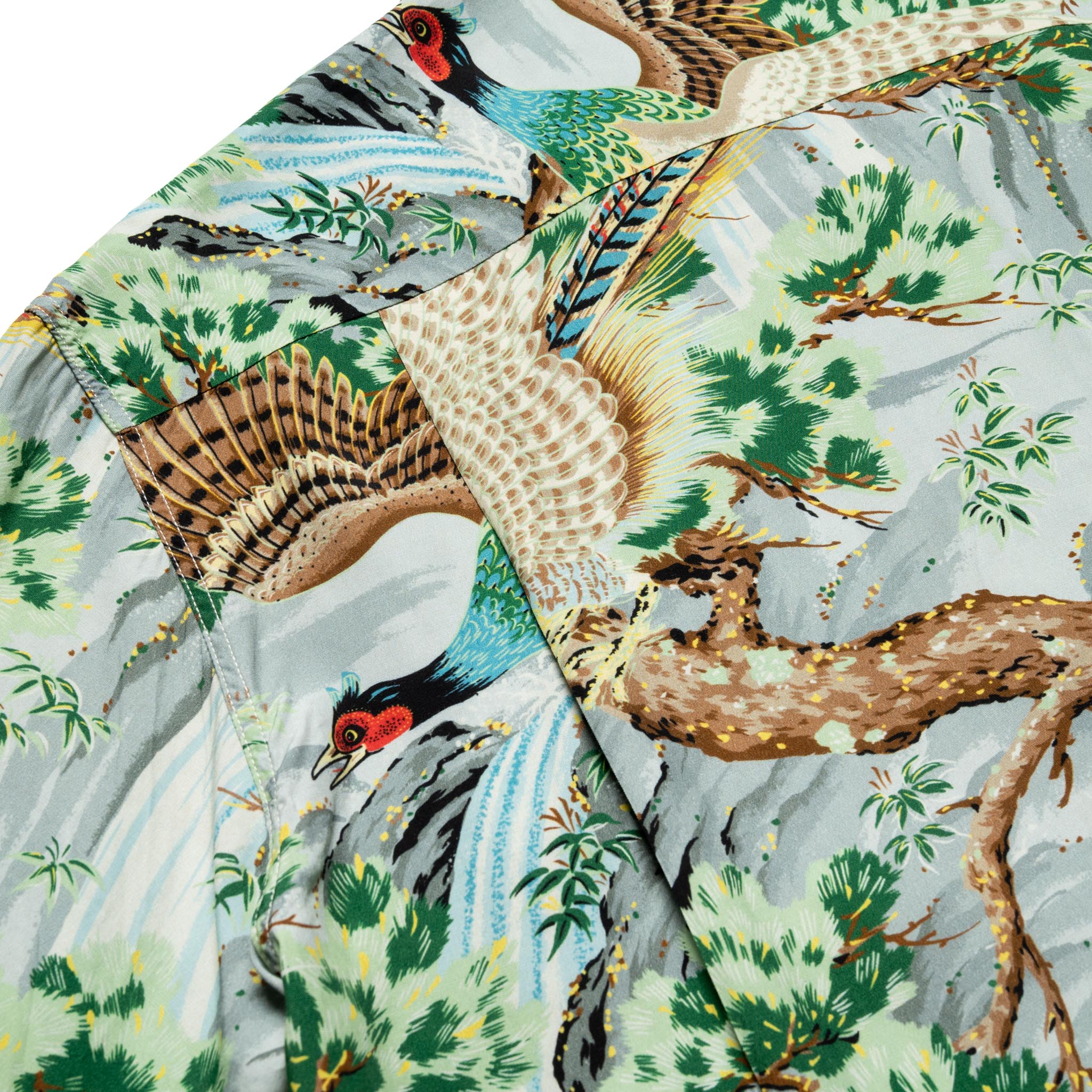Peacock Garden Hawaiian Shirt - Green