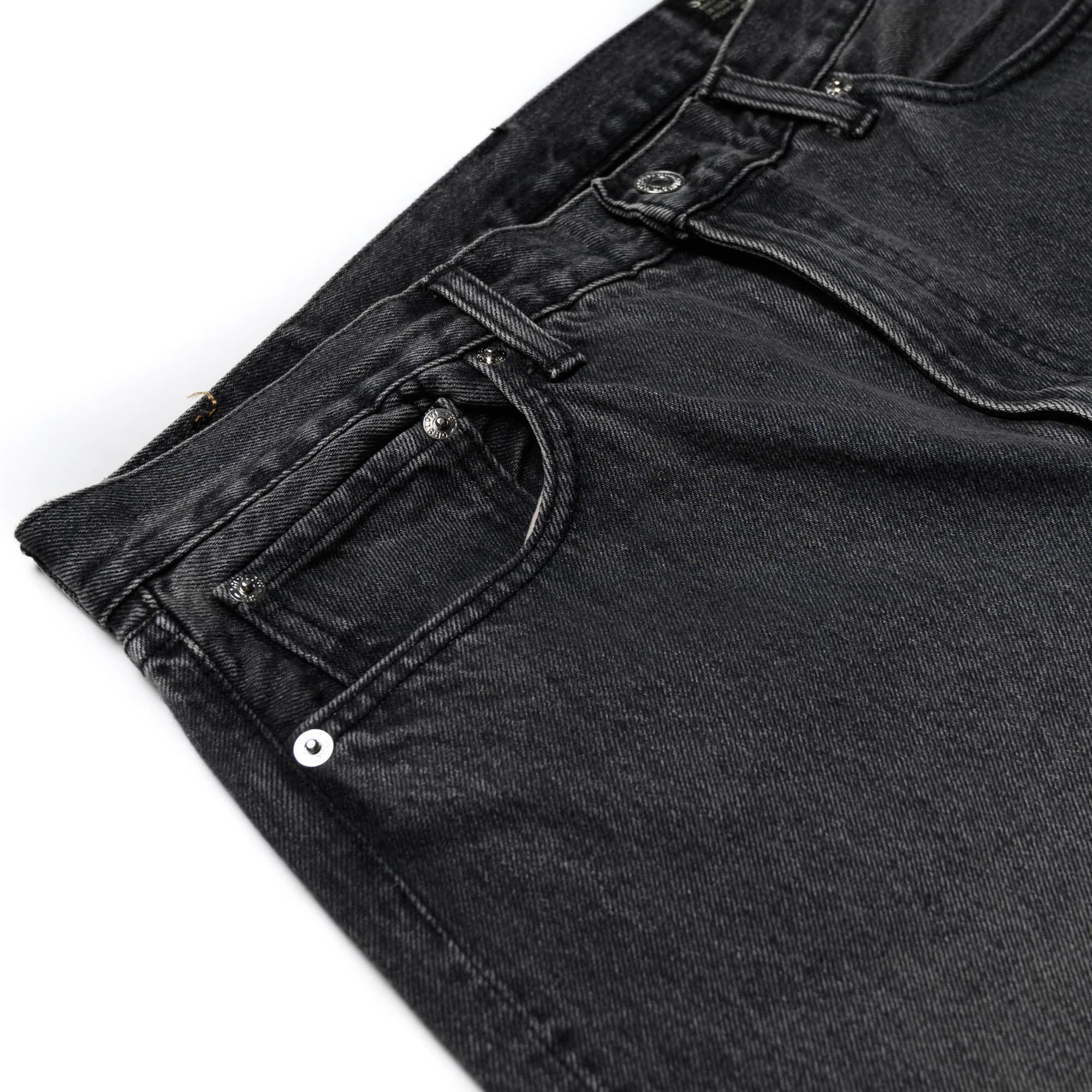 orslow 107 Ivy Fit Black Stone Coin Pocket Detail