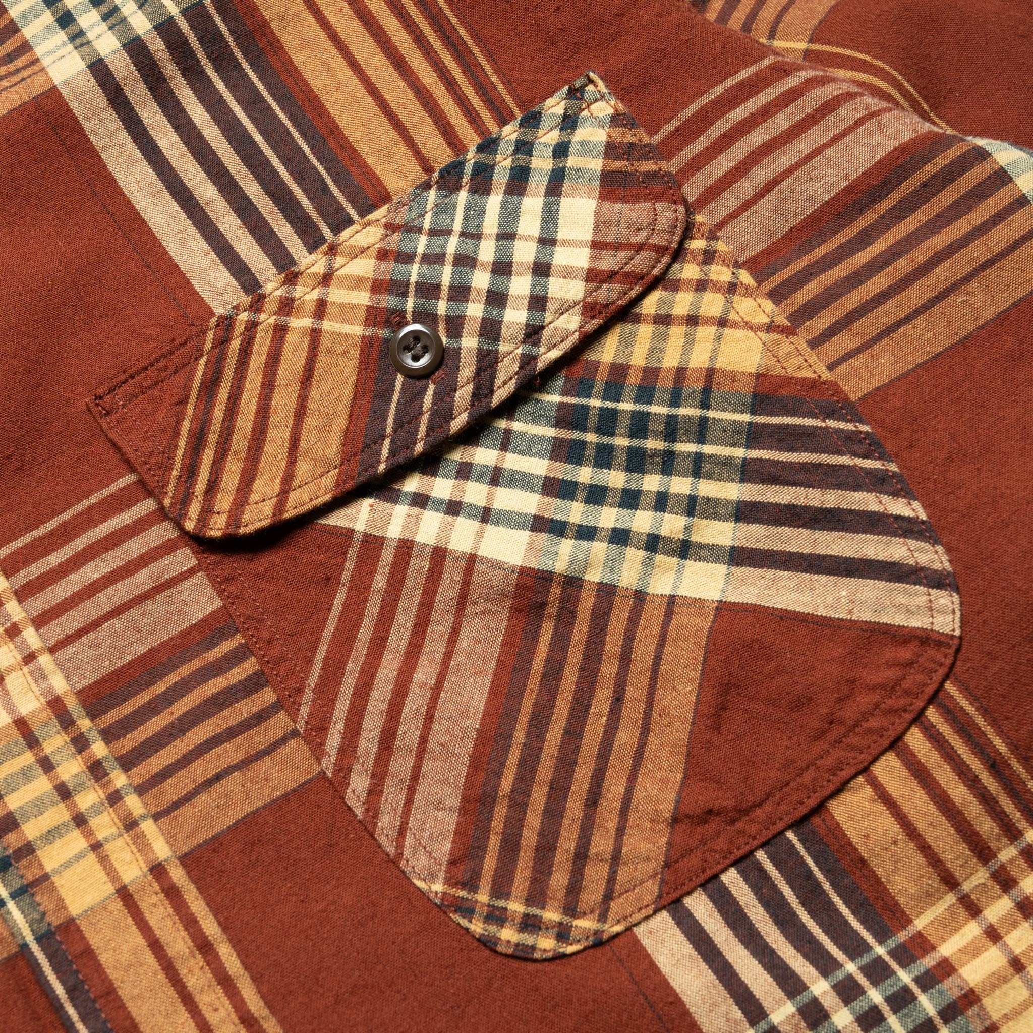 Original Check Work Shirt With Flap Pocket - Brown Check