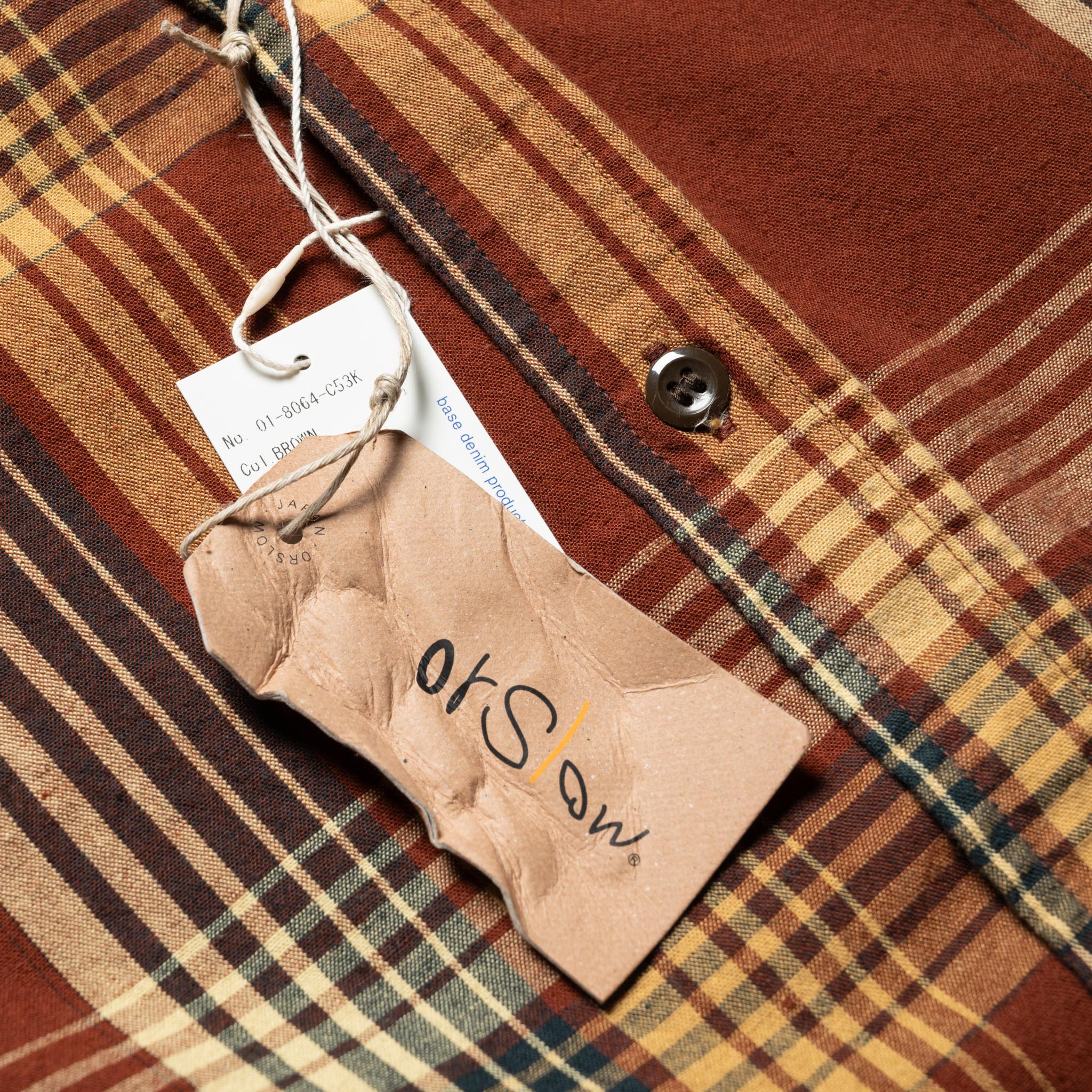 Original Check Work Shirt With Flap Pocket - Brown Check