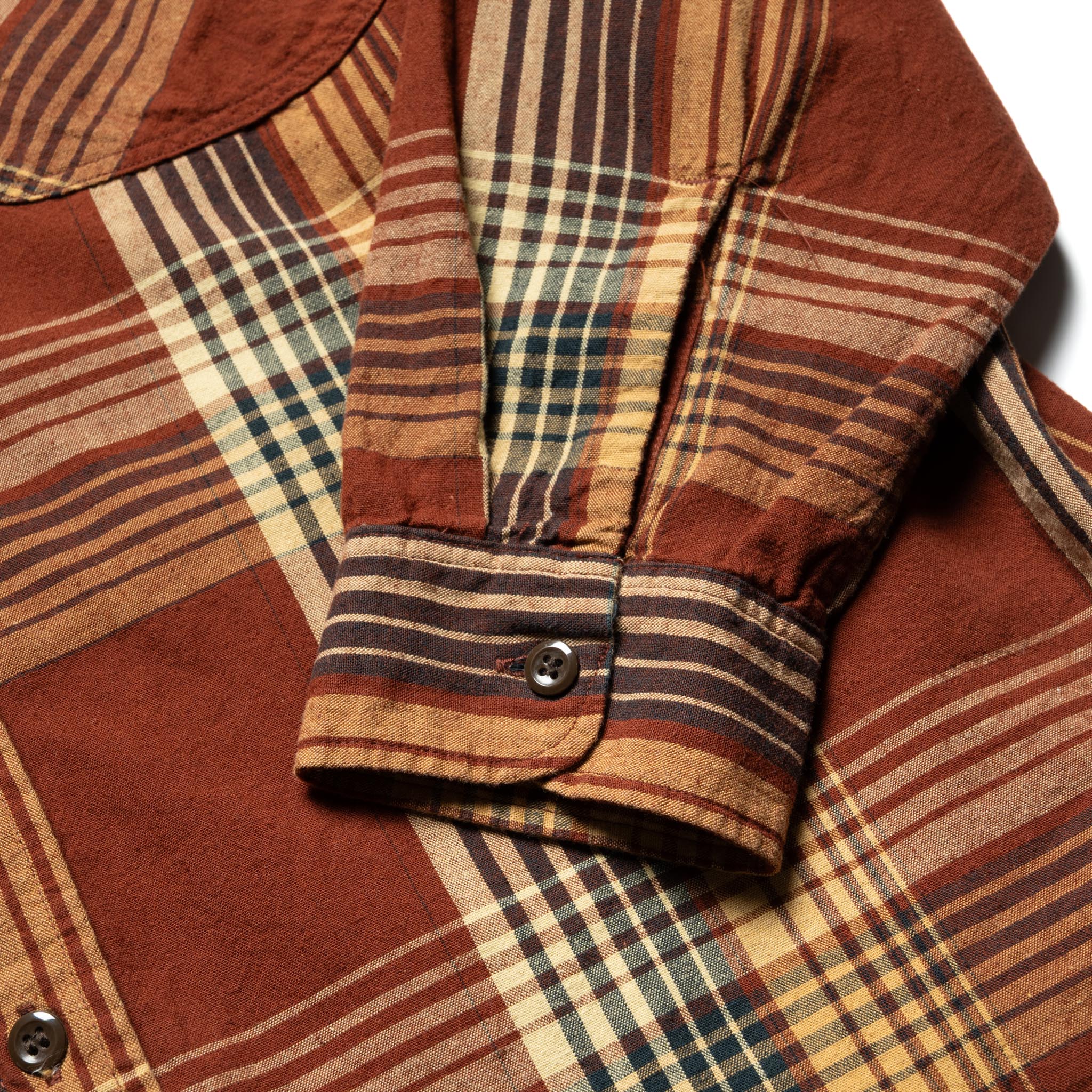 Original Check Work Shirt With Flap Pocket - Brown Check