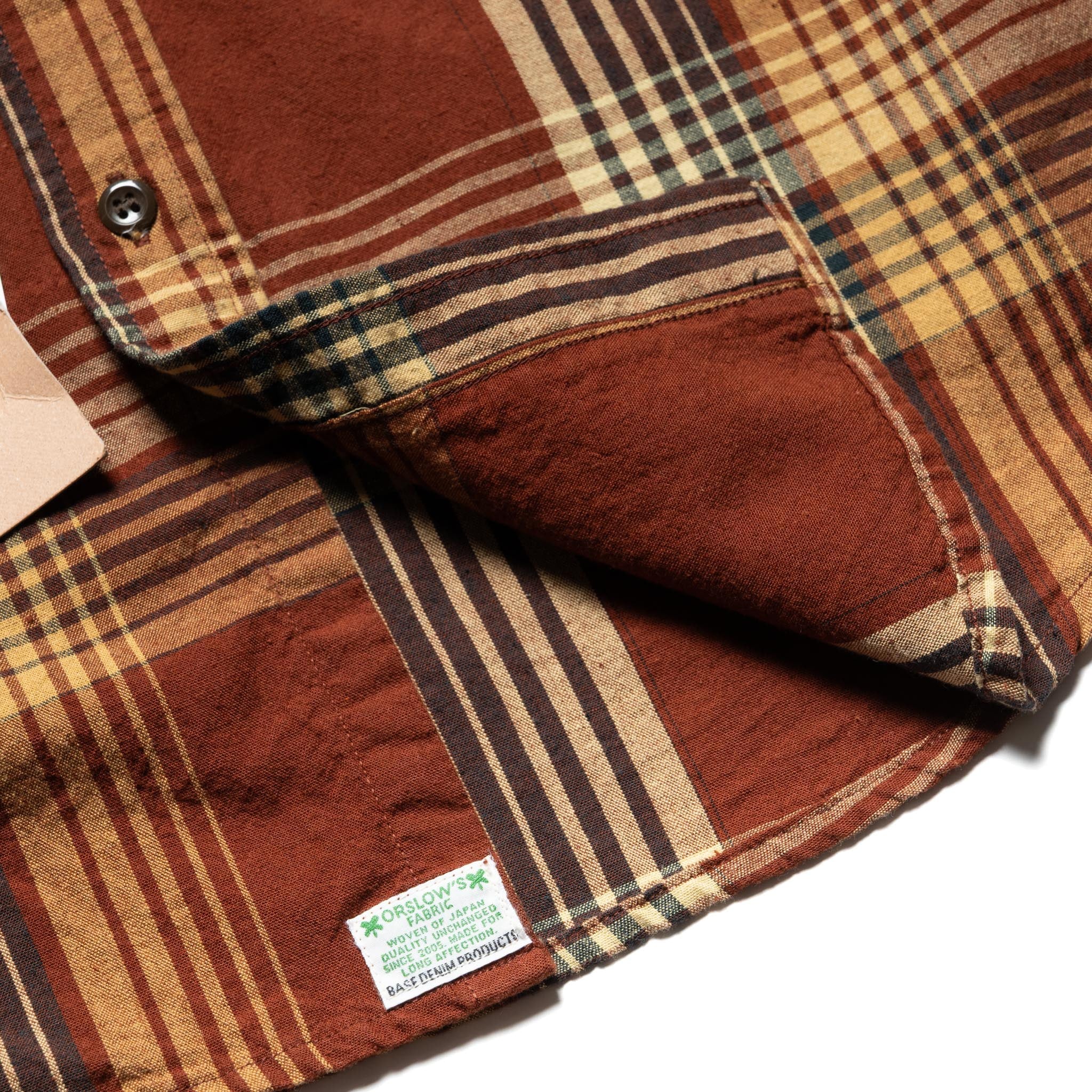 Original Check Work Shirt With Flap Pocket - Brown Check