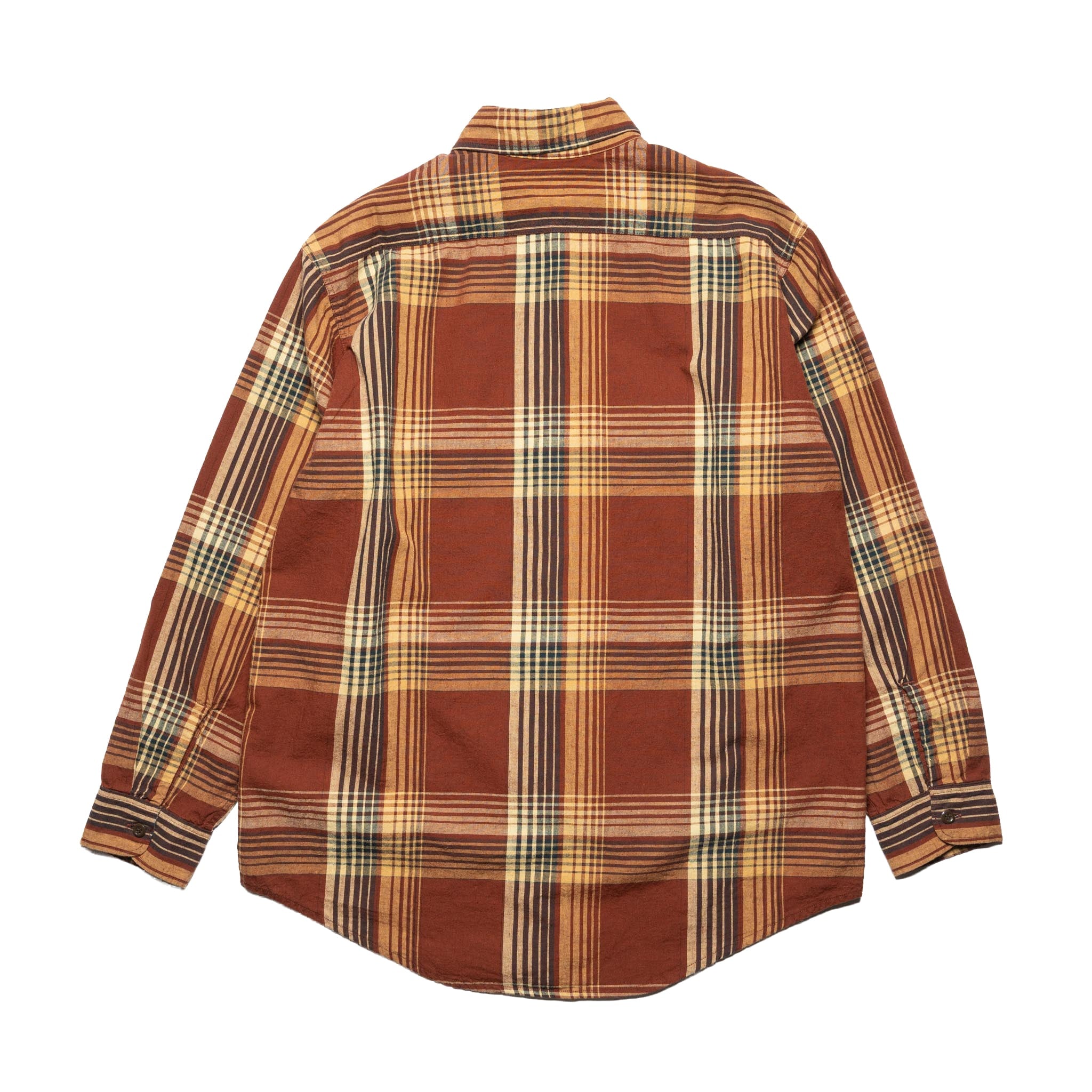 Original Check Work Shirt With Flap Pocket - Brown Check