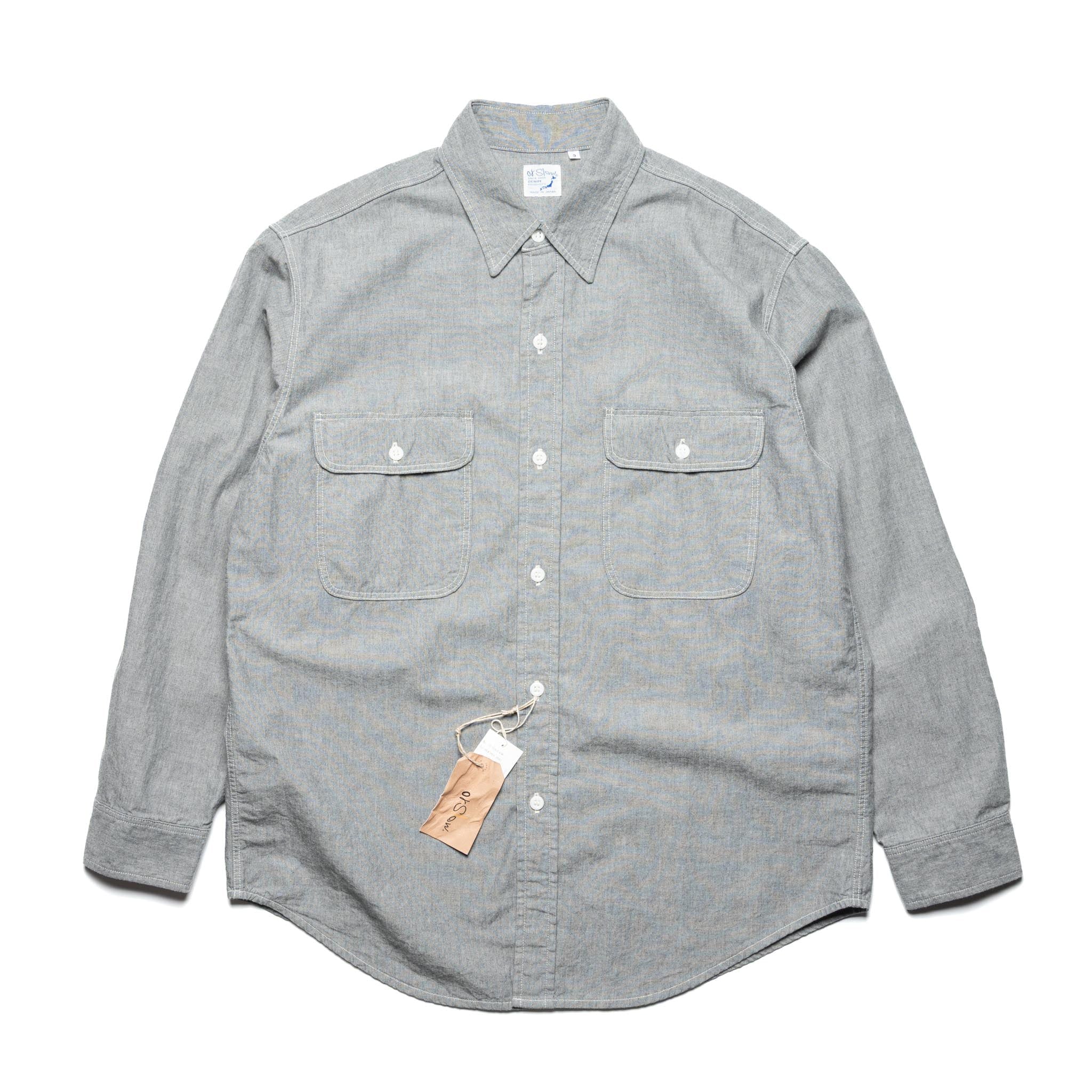 Original Check Work Shirt With Flap Pocket - Gray