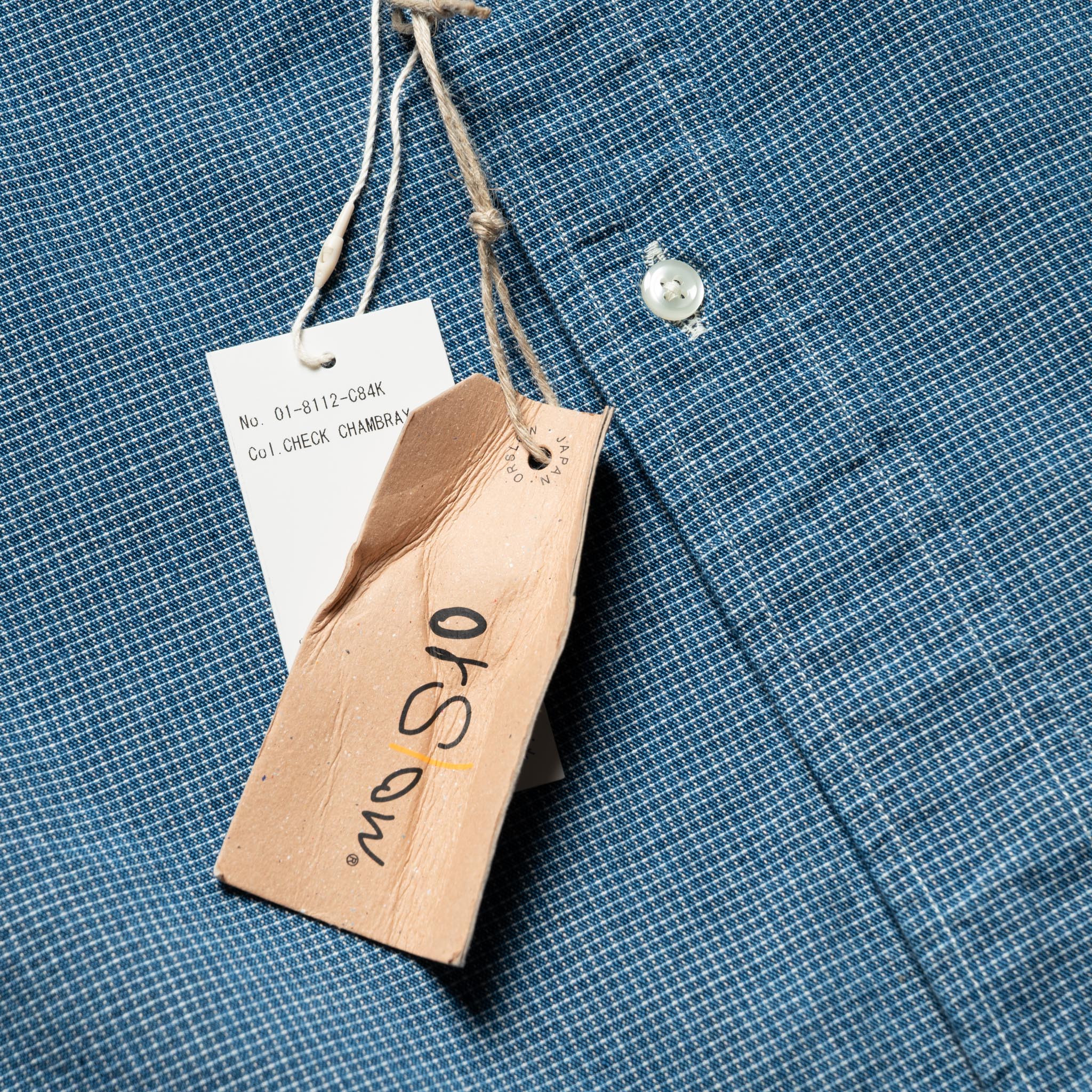 Small Check Indigo Chambray Standard Button Down Shirt