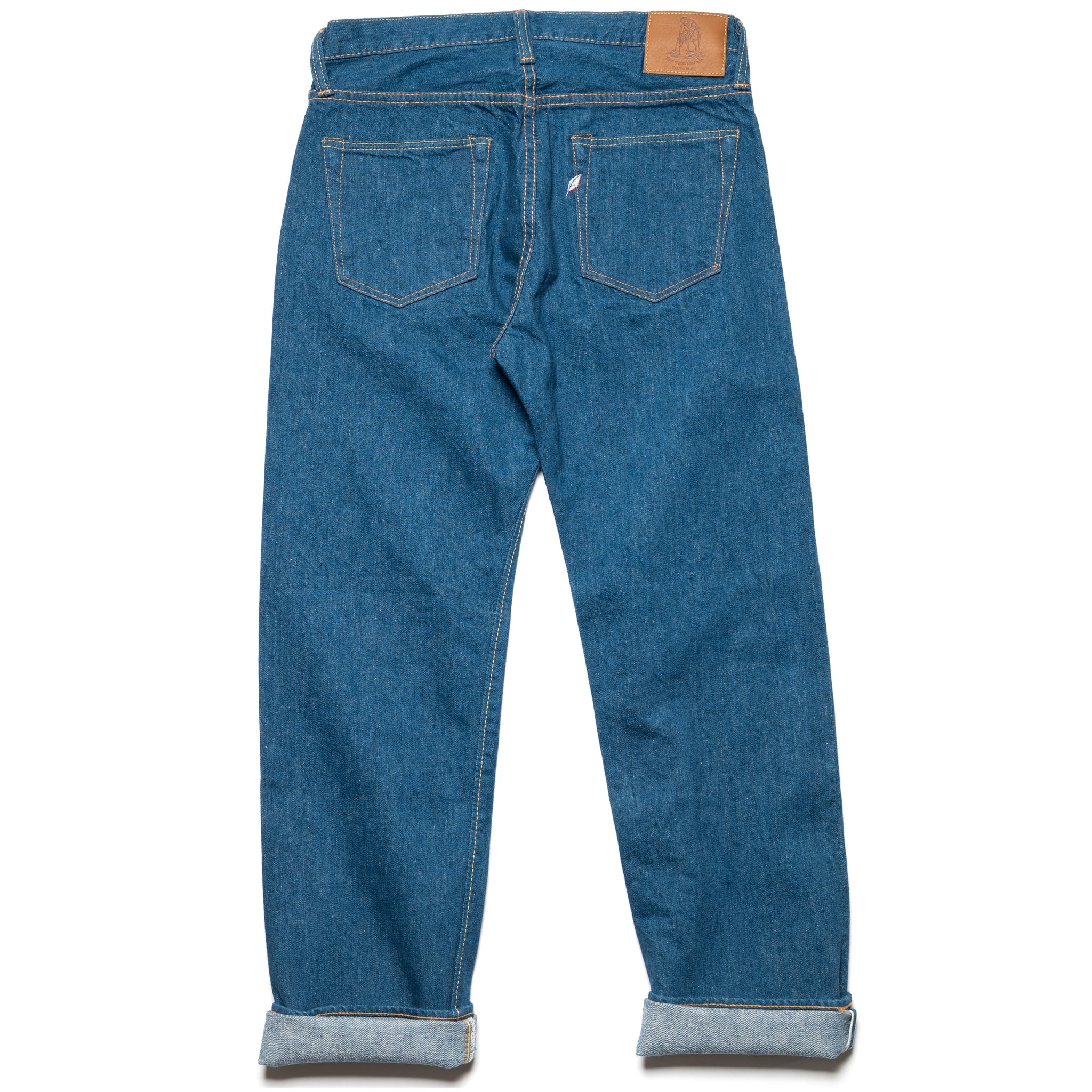 GRE-003 Regular Straight 14oz Greencast Indigo Selvedge Denim