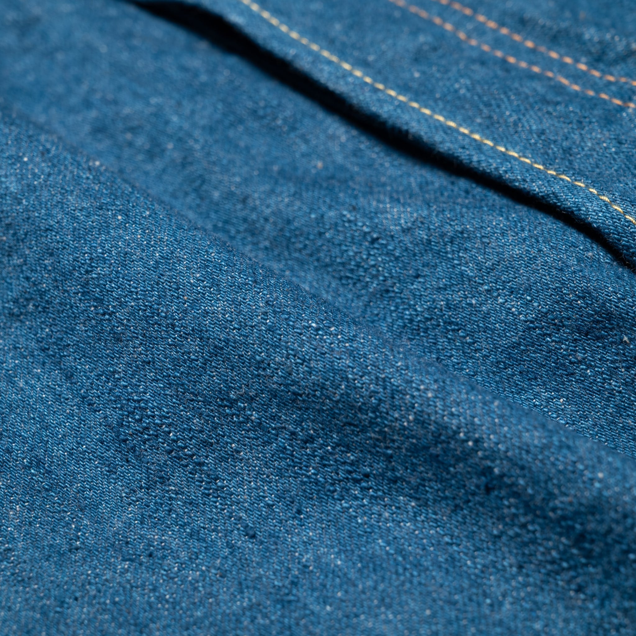 GRE-003 Regular Straight 14oz Greencast Indigo Selvedge Denim