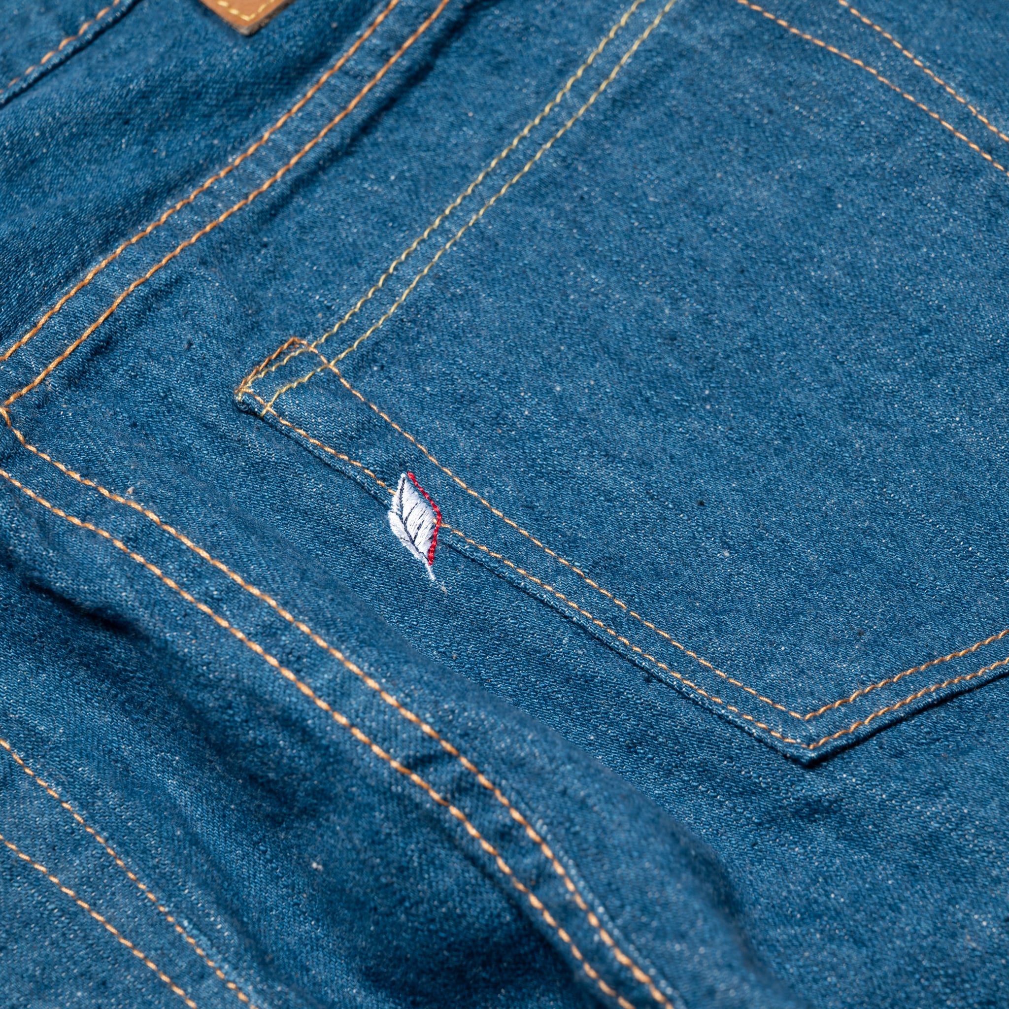 GRE-003 Regular Straight 14oz Greencast Indigo Selvedge Denim