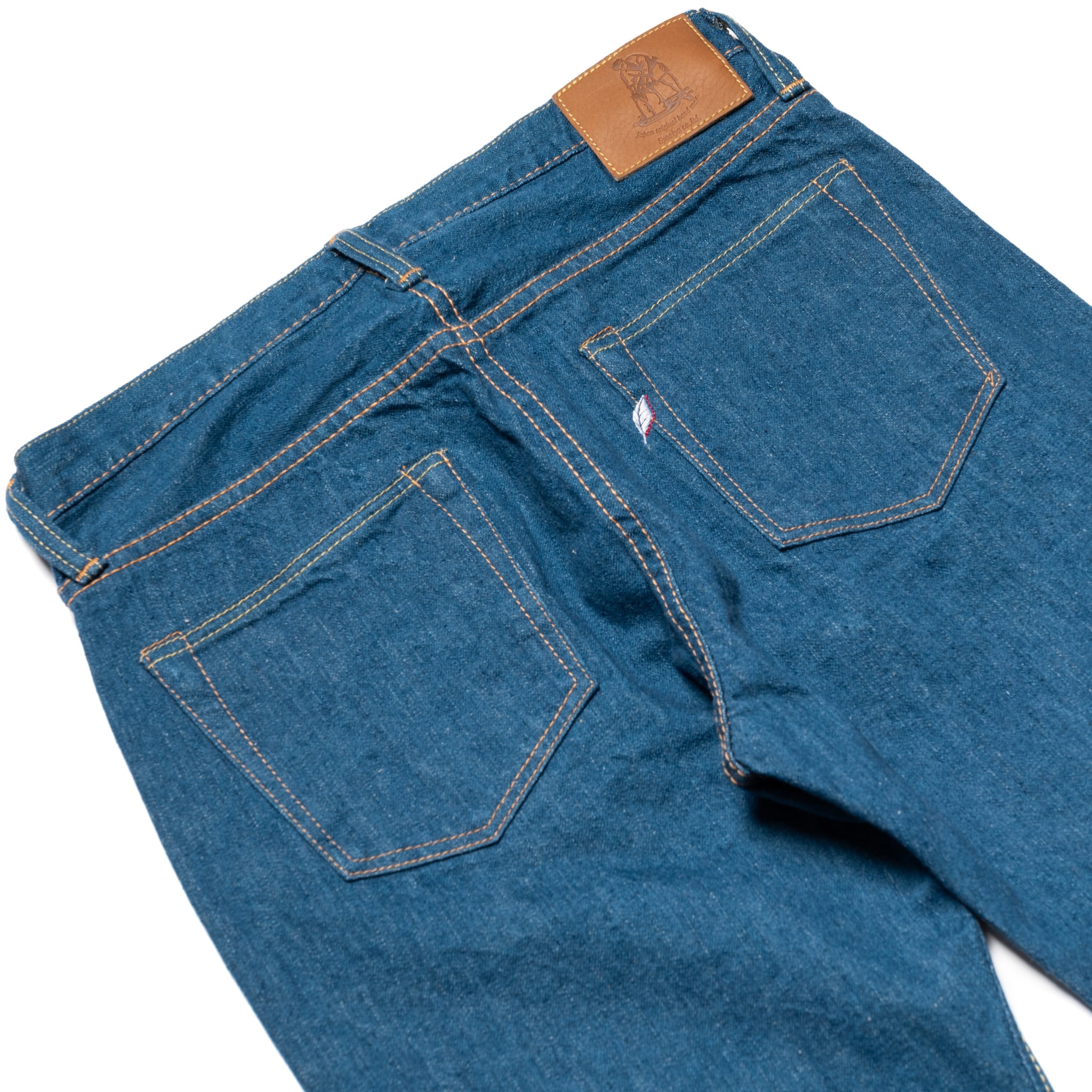GRE-003 Regular Straight 14oz Greencast Indigo Selvedge Denim