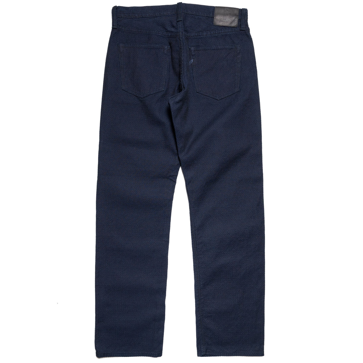 1178-ID Sashiko 5 Pocket Pants Regular Fit - Indigo x Black
