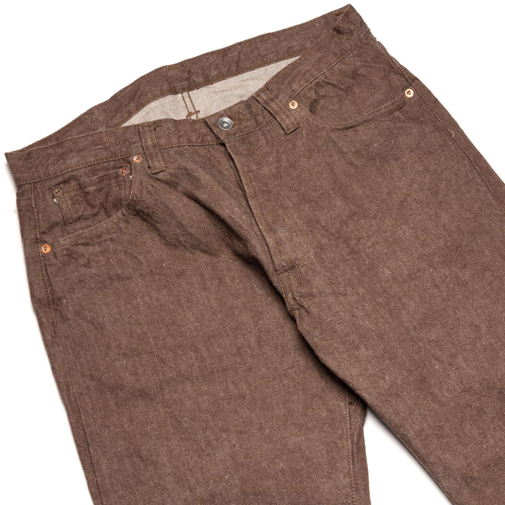 S0150BRX 15oz Kanoko Brown Denim Regular Straight