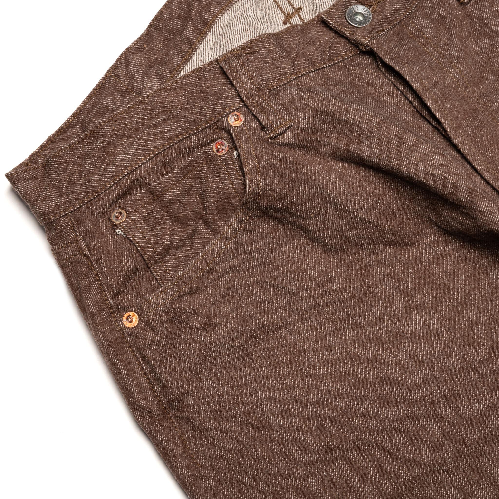 S0150BRX 15oz Kanoko Brown Denim Regular Straight