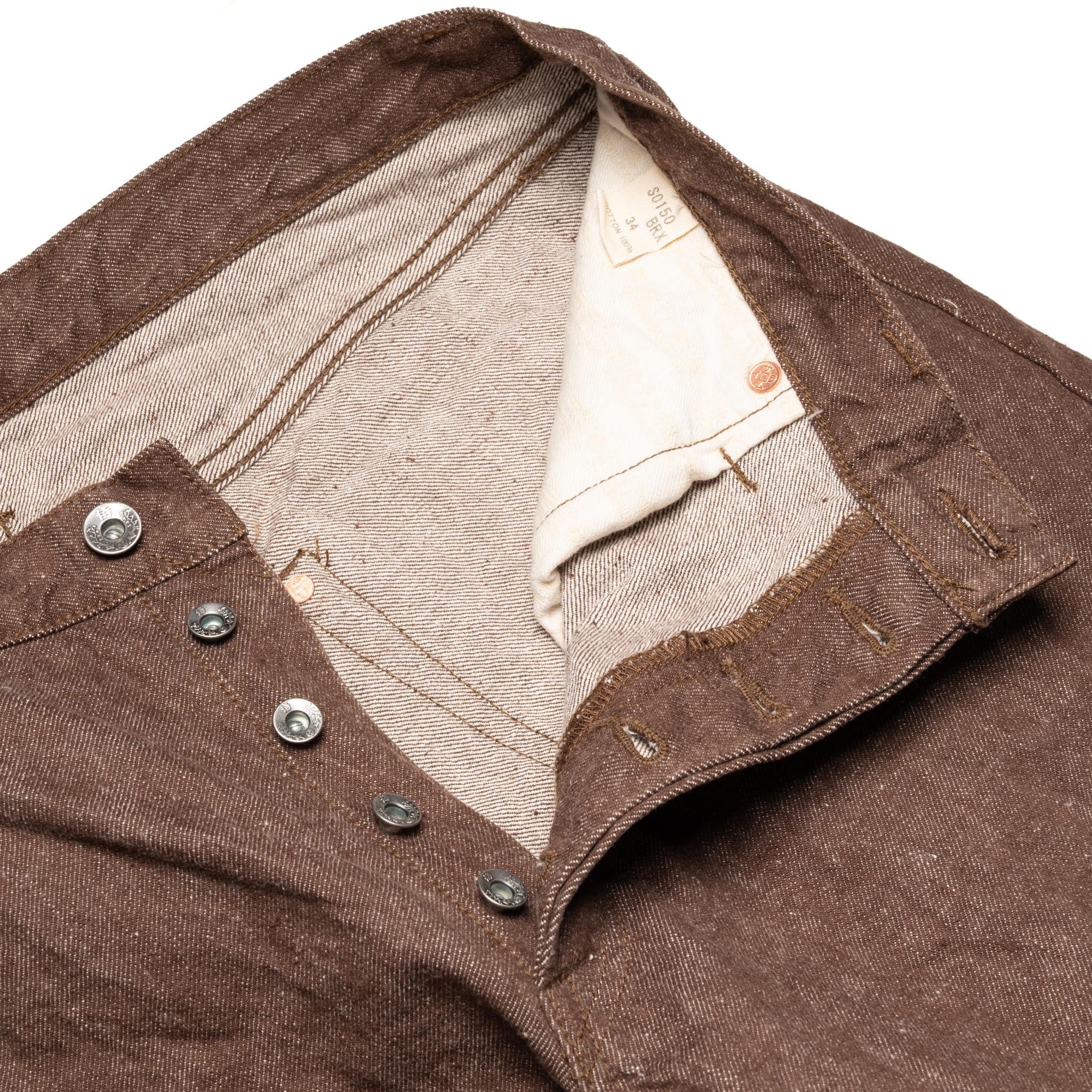 S0150BRX 15oz Kanoko Brown Denim Regular Straight