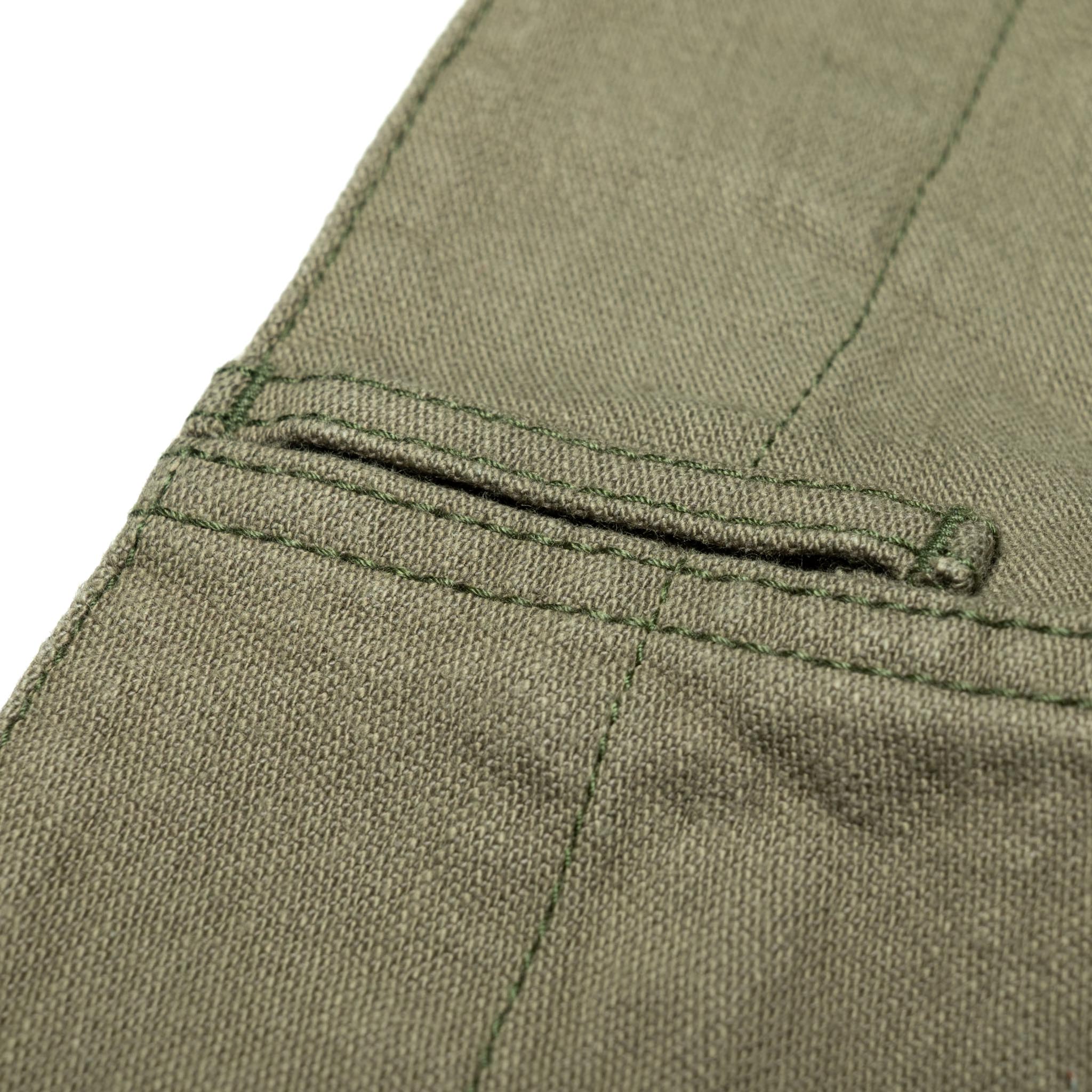 SJ42BP 15oz Heavy Back Satin Trousers - Olive
