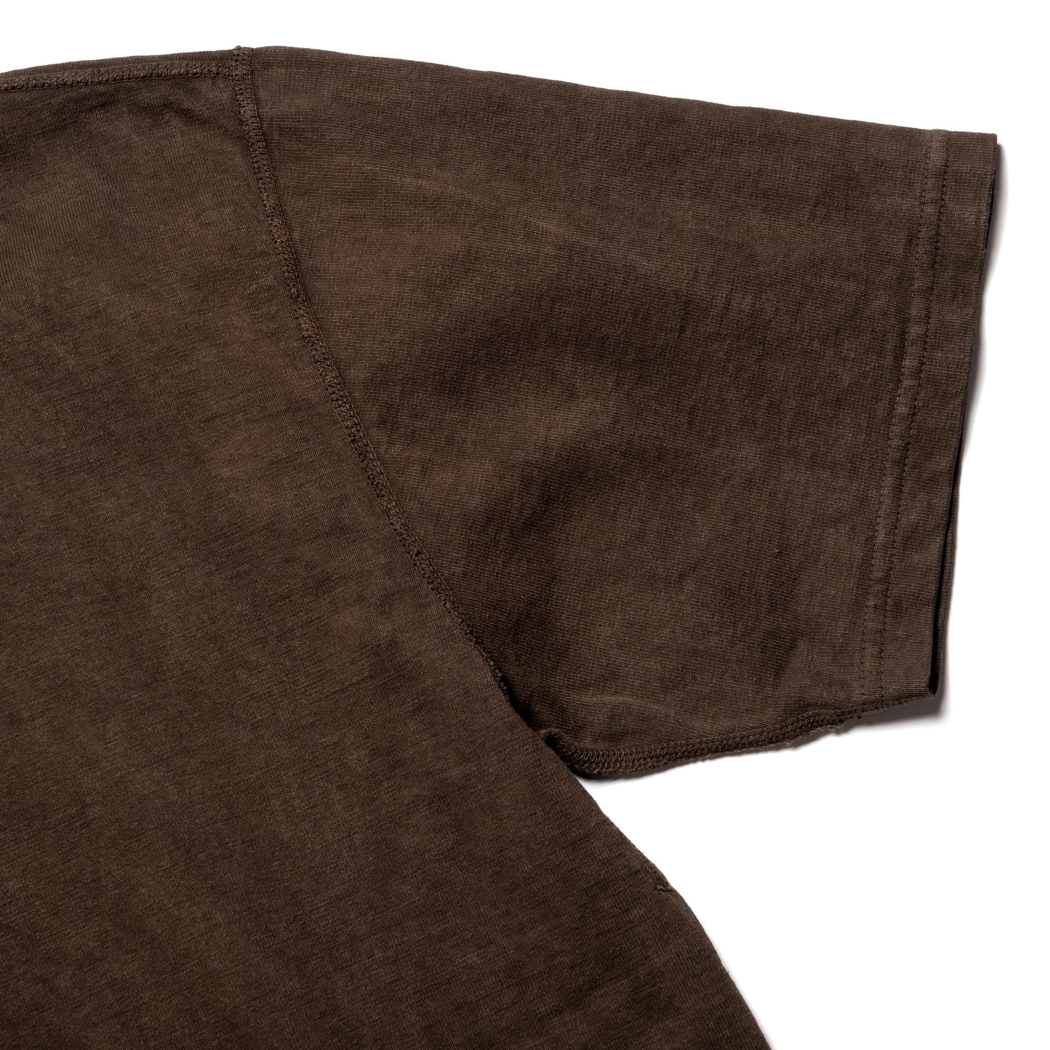 8198 Amami Oshima Mud-Dyed Loopwheeled T-Shirt - Dark Brown