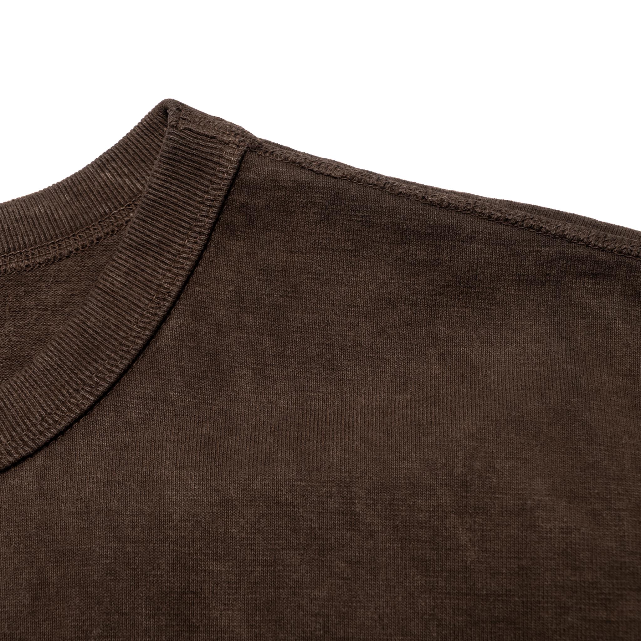 8198 Amami Oshima Mud-Dyed Loopwheeled T-Shirt - Dark Brown