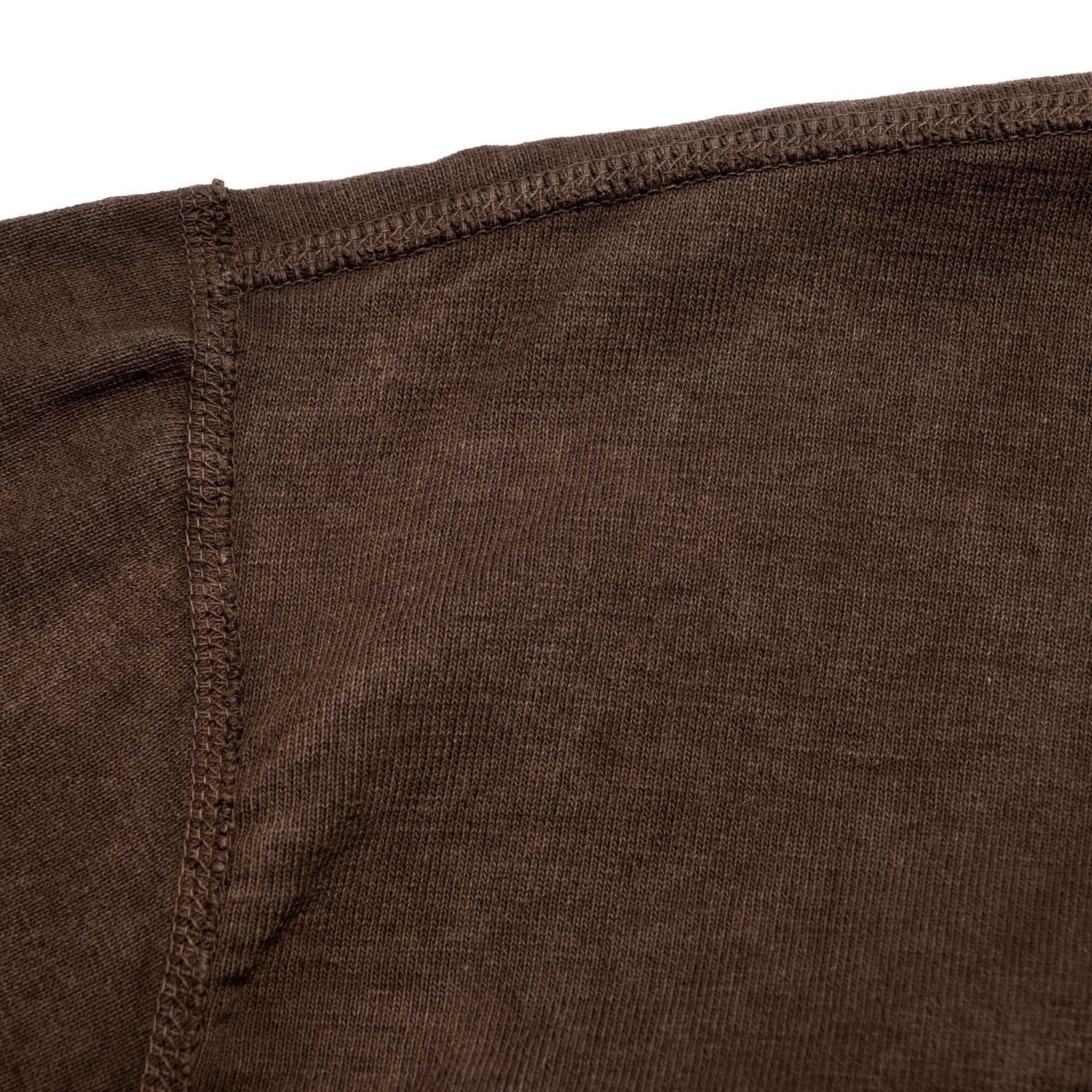 8198 Amami Oshima Mud-Dyed Loopwheeled T-Shirt - Dark Brown