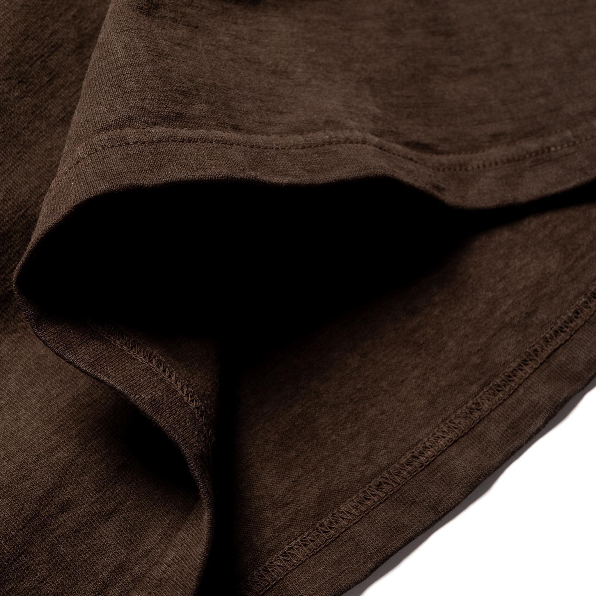 8198 Amami Oshima Mud-Dyed Loopwheeled T-Shirt - Dark Brown