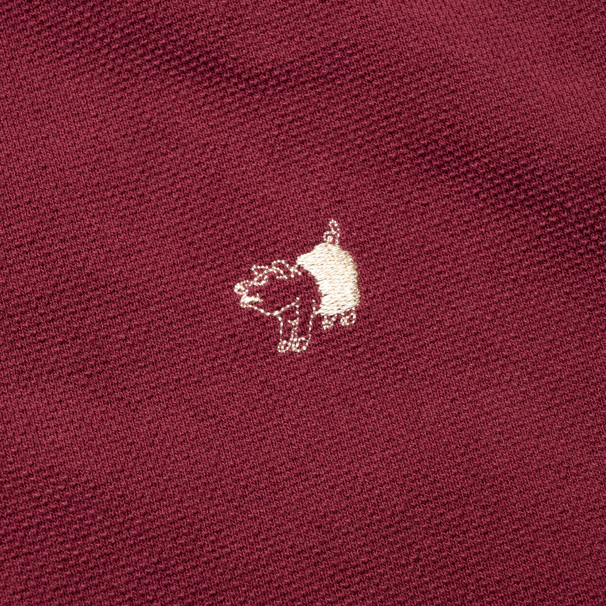 8201 Pique Knit Polo Shirt - Burgundy
