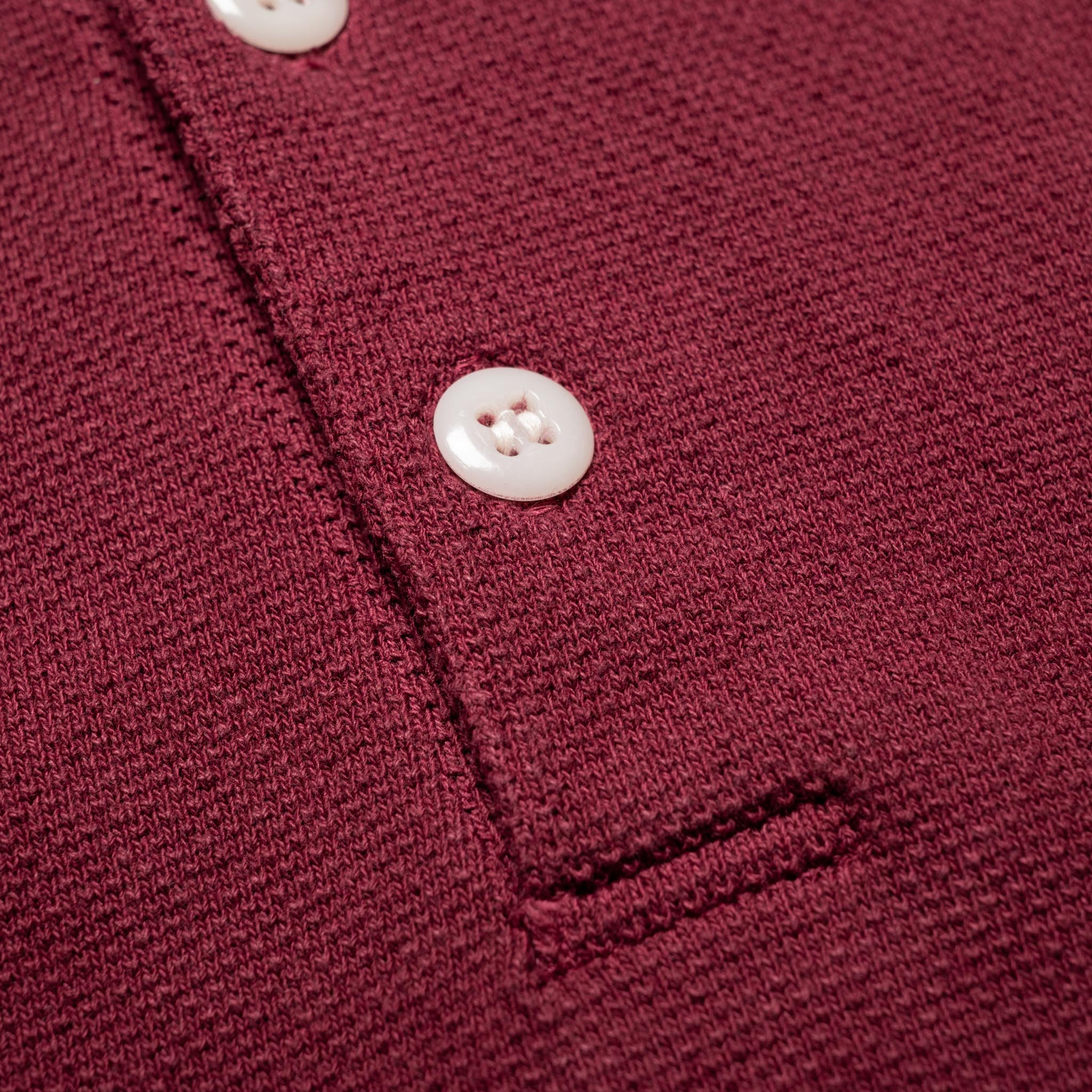 8201 Pique Knit Polo Shirt - Burgundy