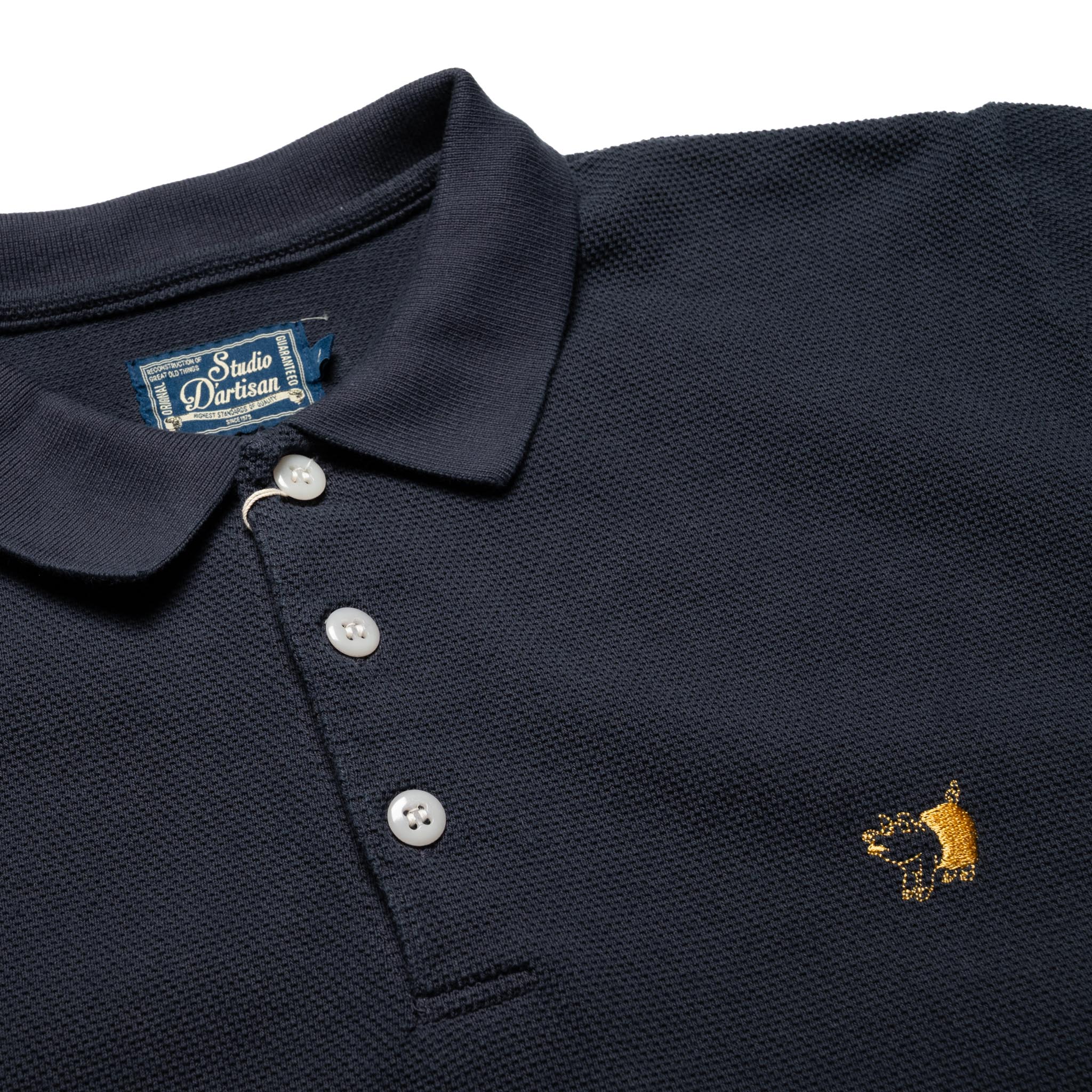 8201 Pique Knit Polo Shirt - Navy