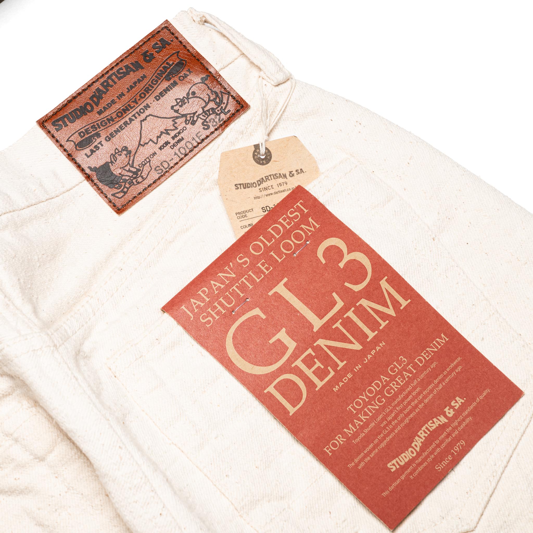 SD-1001E Ecru GL3 15oz Slub Selvedge Denim - Regular Straight